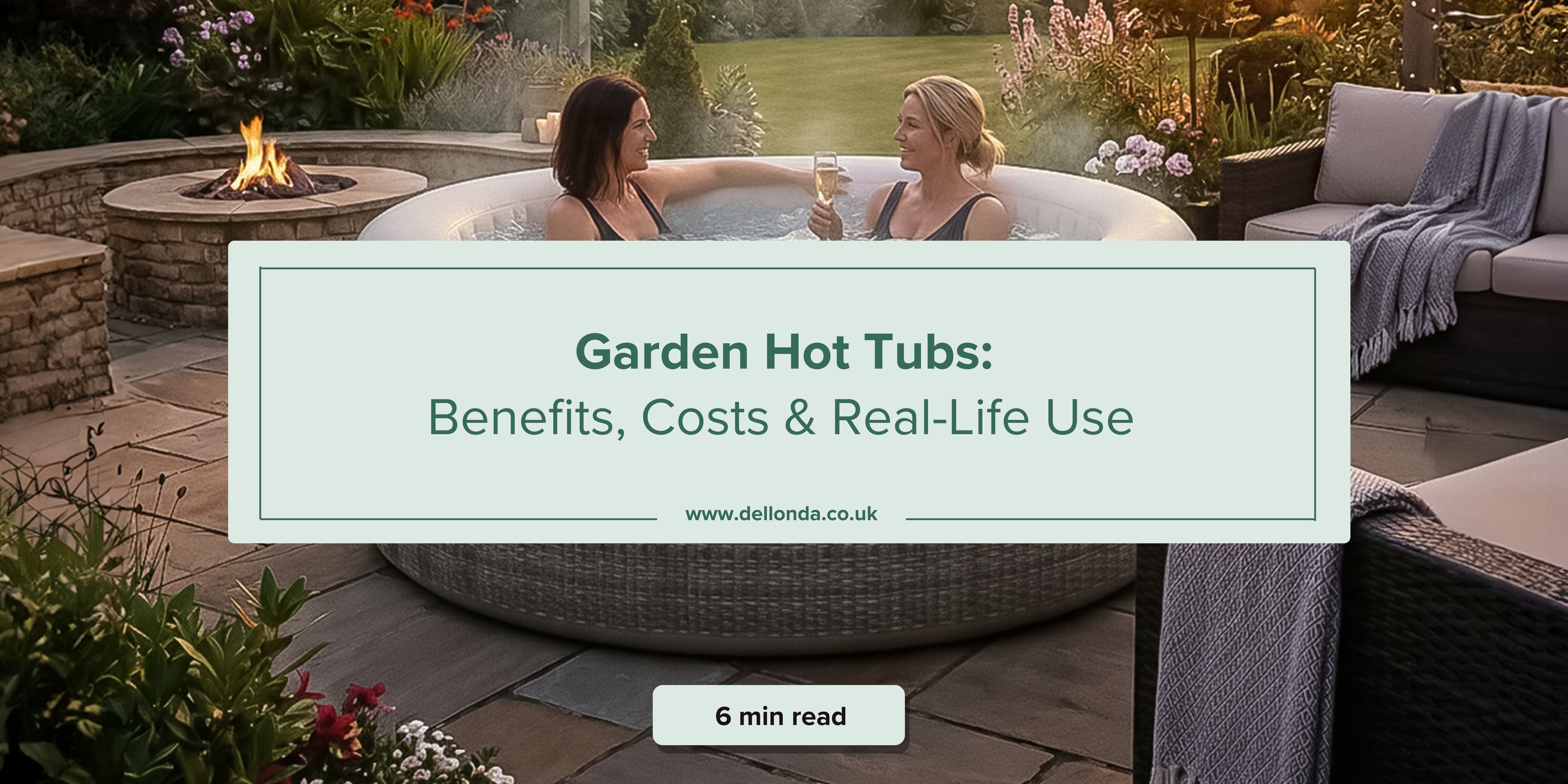 Inflatable Garden Hot Tub with two women