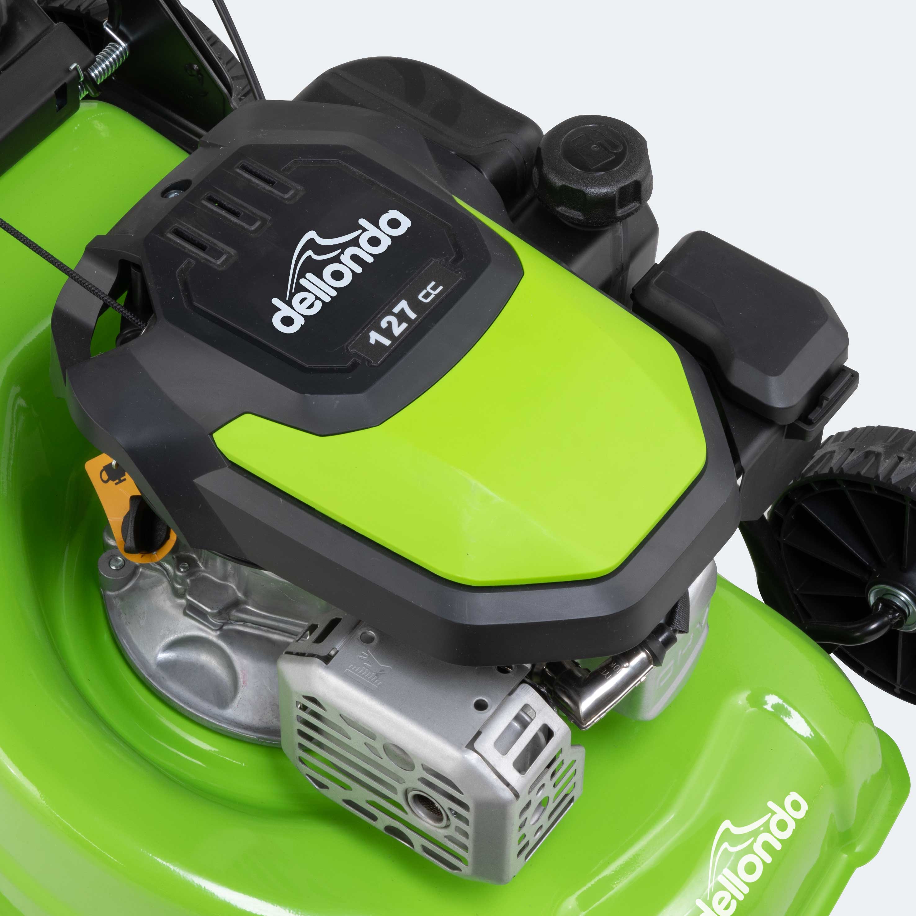 Dellonda DG100 Lawnmowers Action shot - engine - close