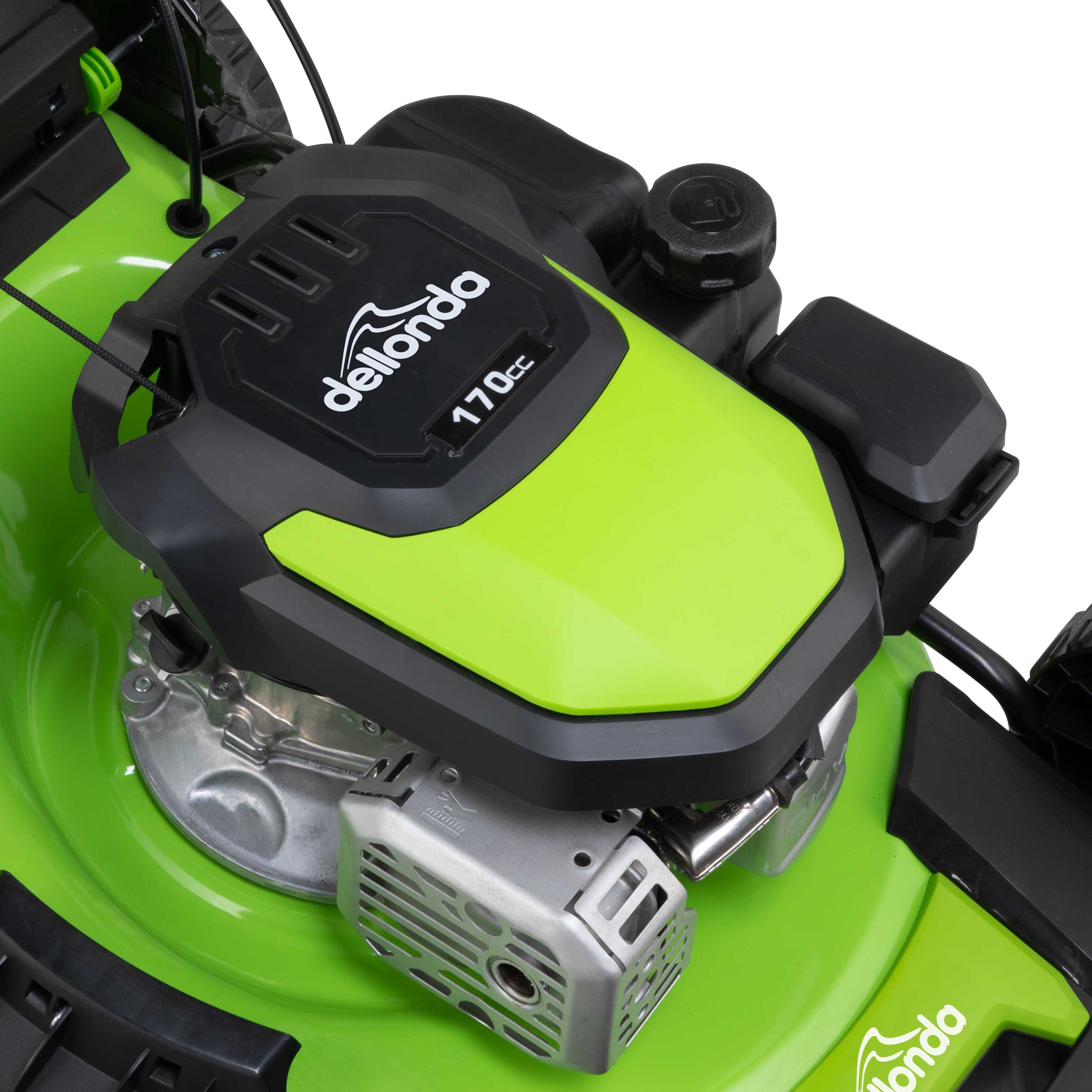 Dellonda DG102 Lawnmowers Action shot - engine - close