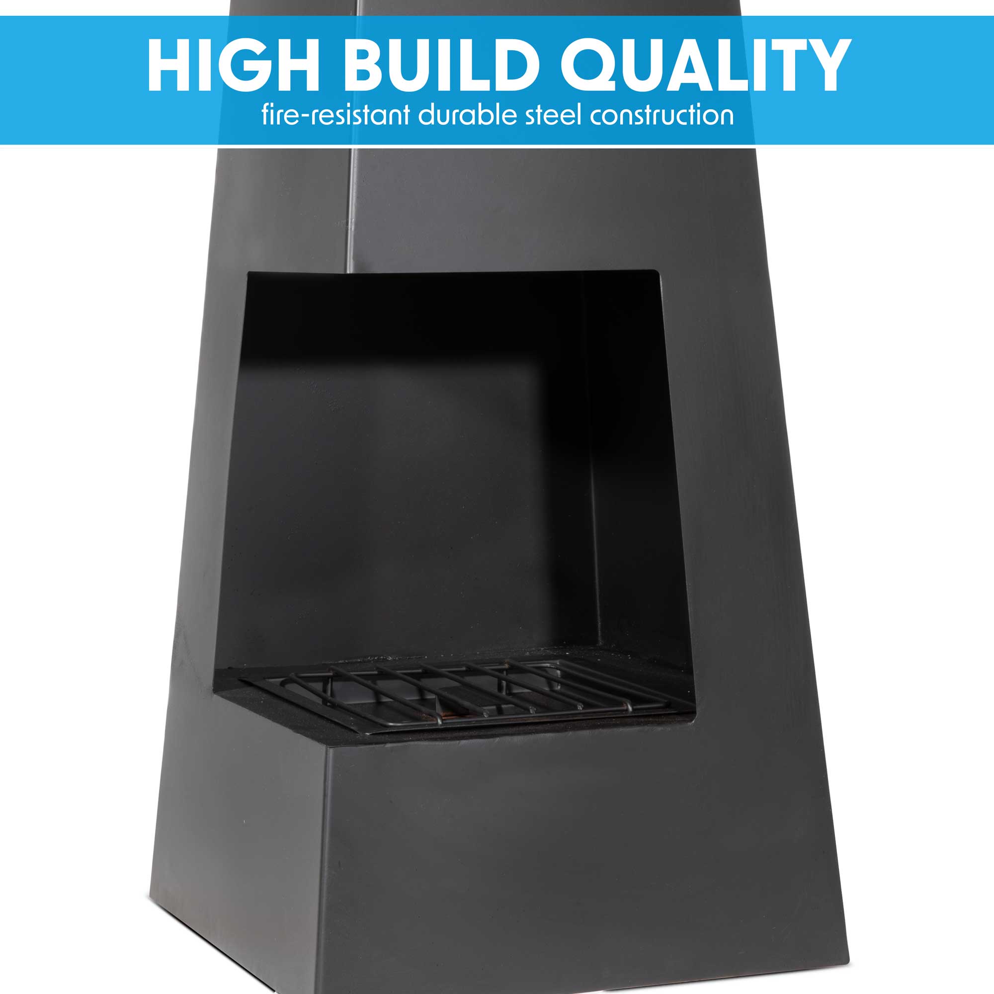 Dellonda DG105 Chimineas Action shot - high - build - quality - infographic