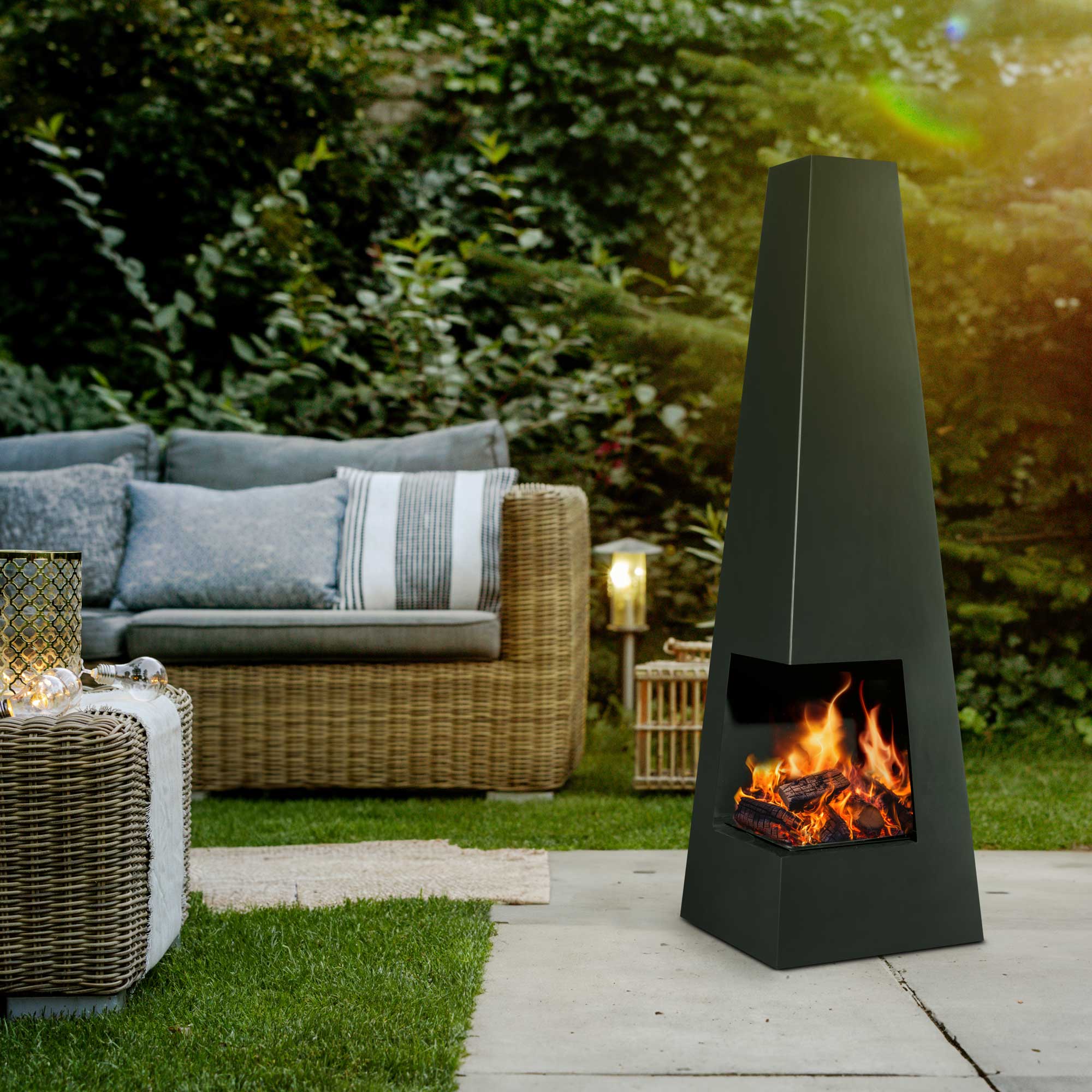 Dellonda DG105 Chimineas Action shot - lifestyle