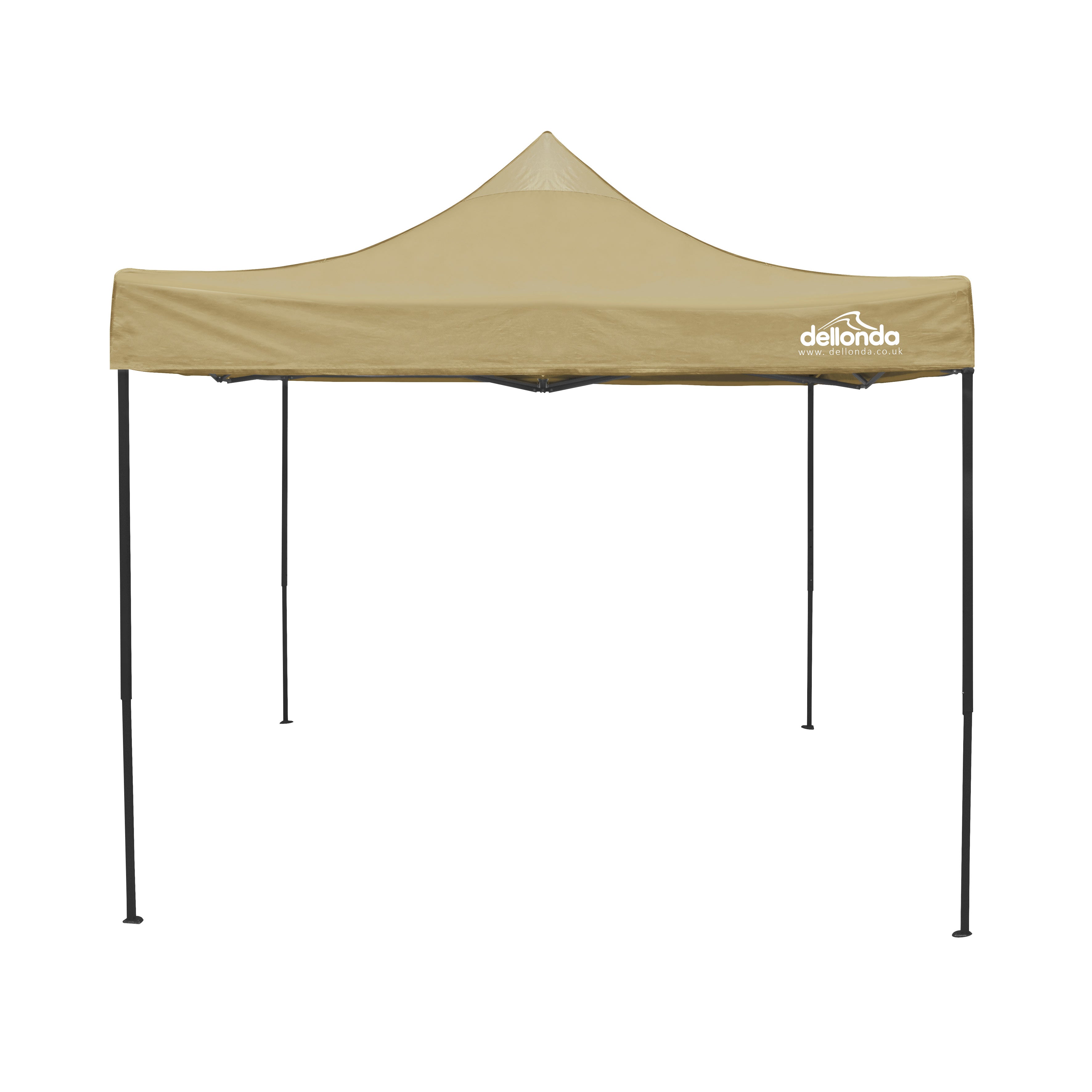 Premium 3x3m Pop-Up Gazebo, Water Resistant, Carry Bag, Stakes & Weight Bags - Beige - DG130