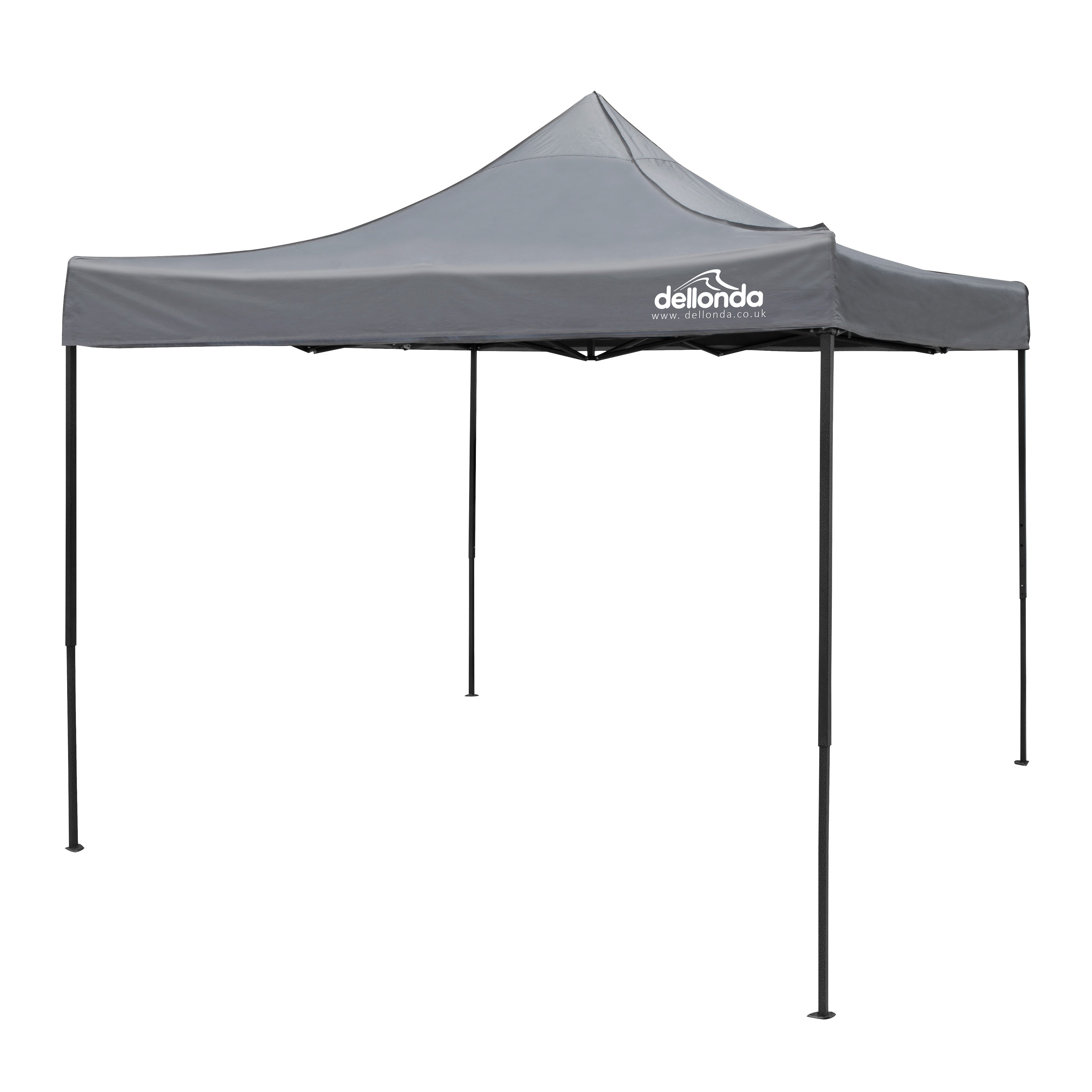 Premium 3x3m Pop-Up Gazebo, Water Resistant, Carry Bag, Stakes & Weight Bags - Grey - DG133