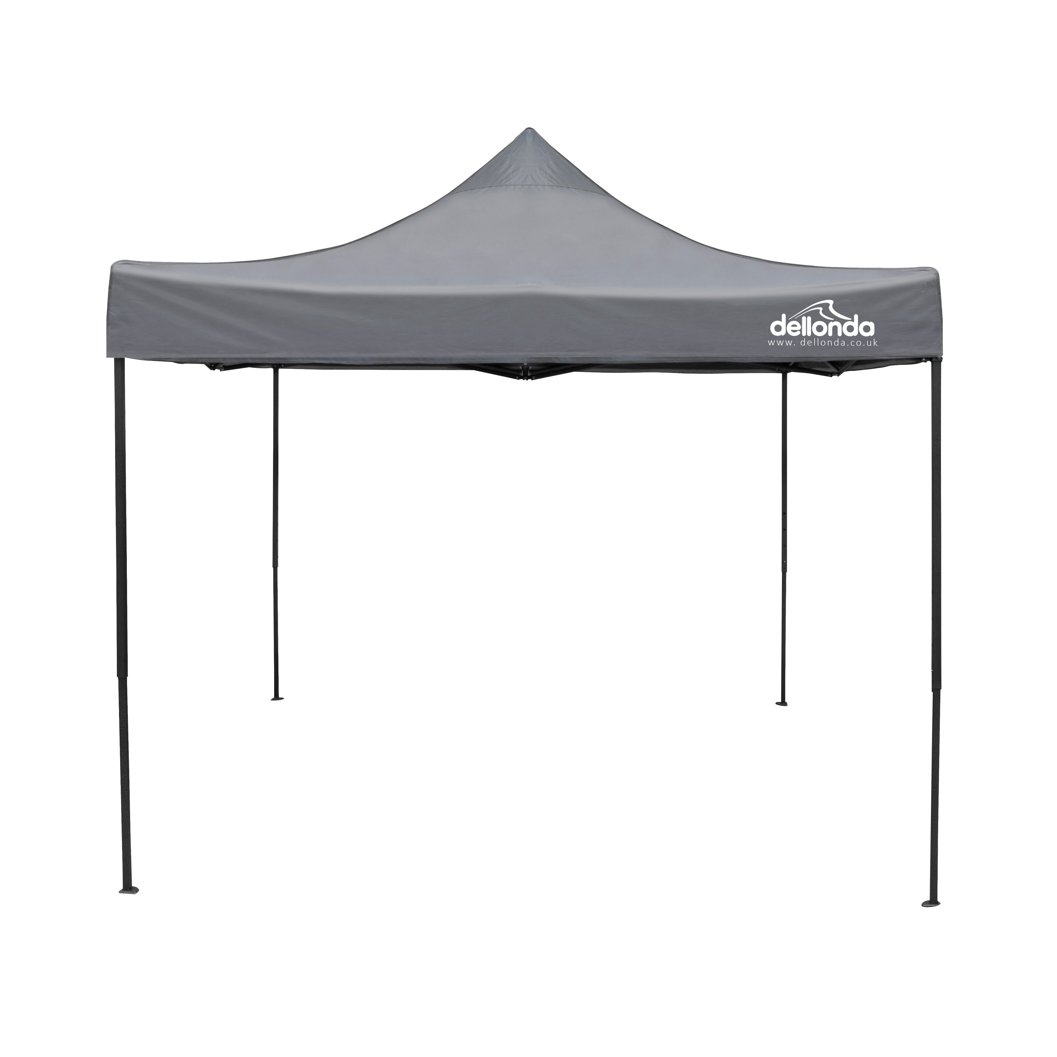Premium 3x3m Pop-Up Gazebo, Water Resistant, Carry Bag, Stakes & Weight Bags - Grey - DG133