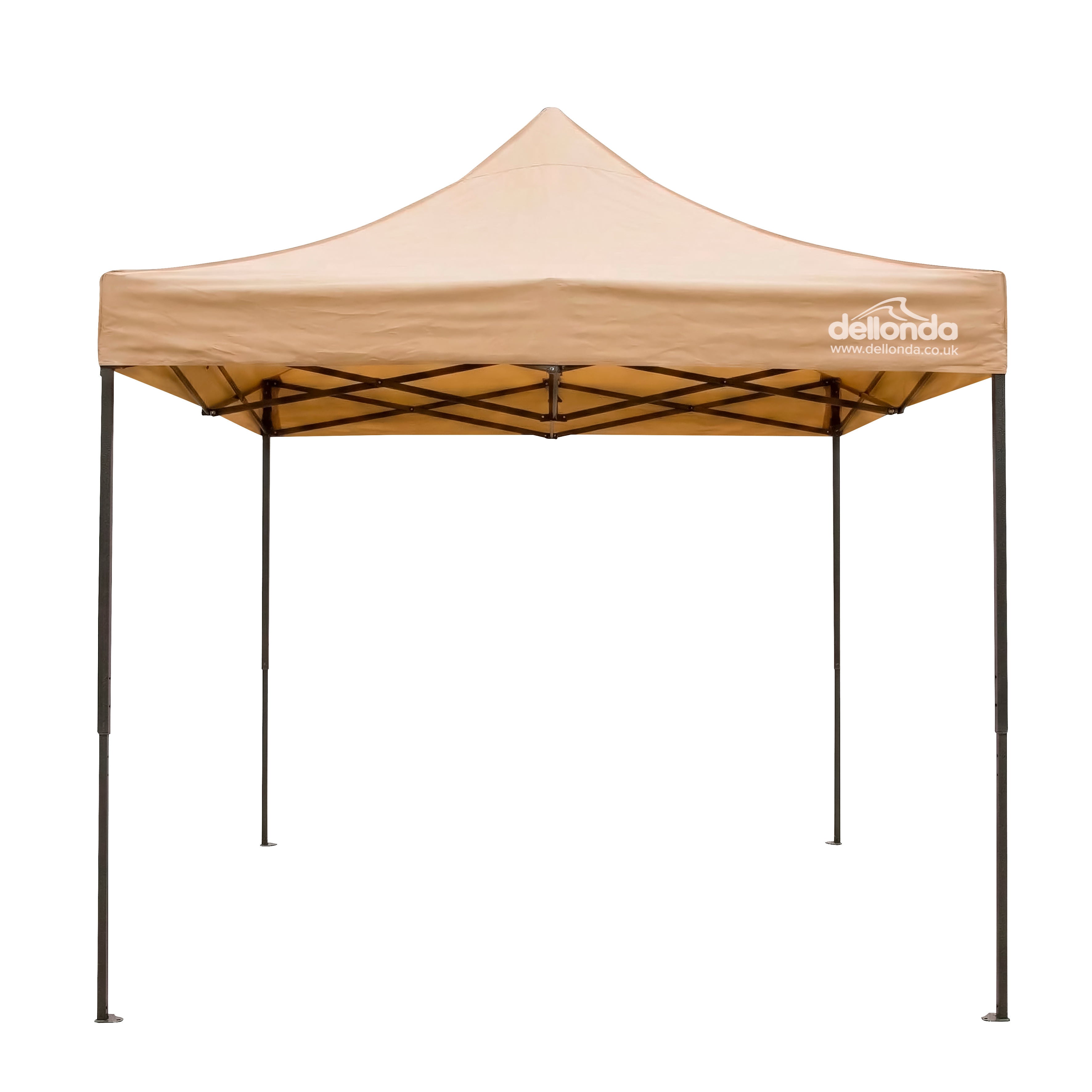 Premium 3 x 4.5m Pop-Up Gazebo, Water Resistant, Carry Bag, Stakes & Weight Bags - Beige - DG134