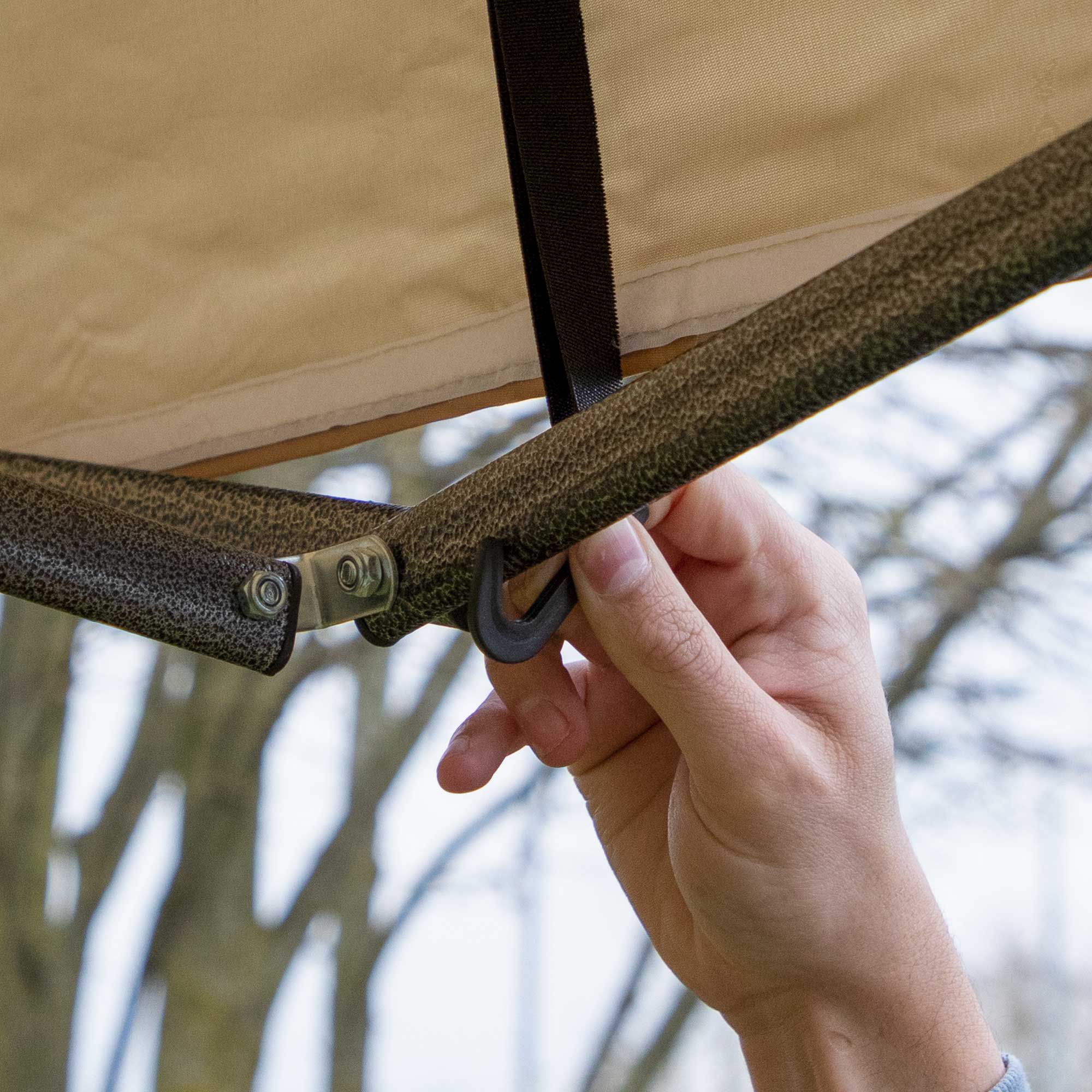 Premium 3 x 4.5m Pop-Up Gazebo, Water Resistant, Carry Bag, Stakes & Weight Bags - Beige - DG134