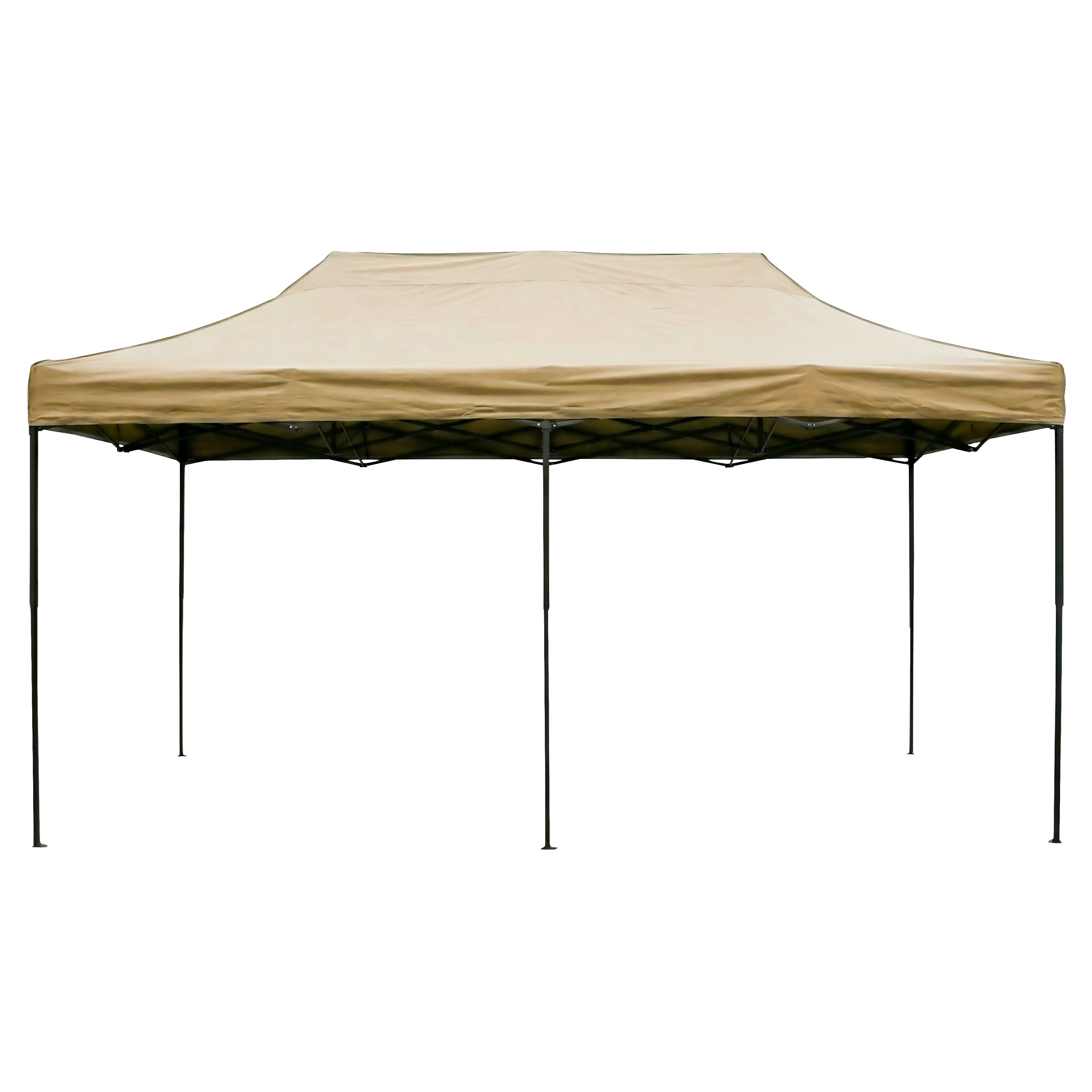 Premium 3x6m Pop-Up Gazebo, Water Resistant, Carry Bag, Stakes & Weight Bags - Beige - DG138