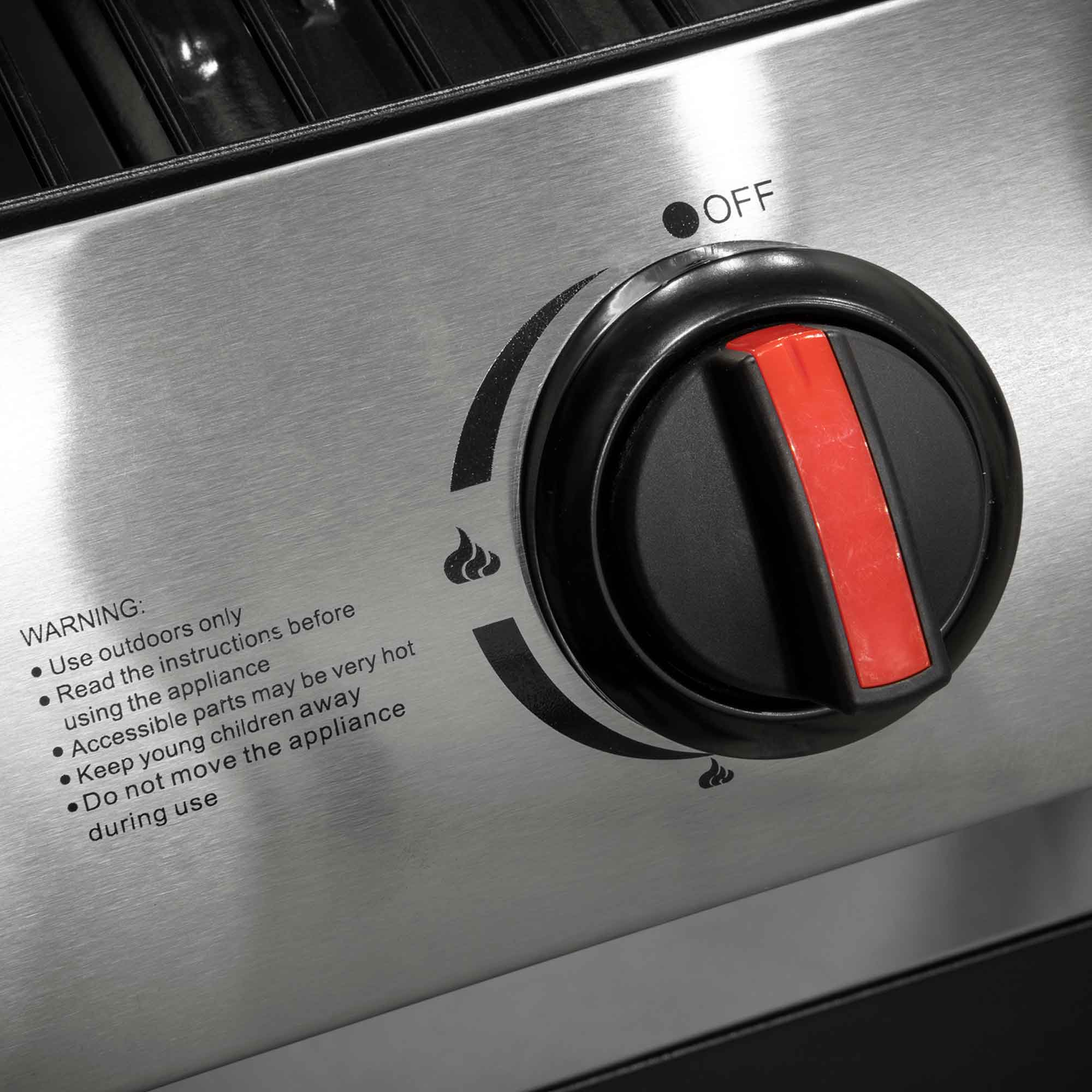 Dellonda DG13 Barbecues Action shot - warning - panel