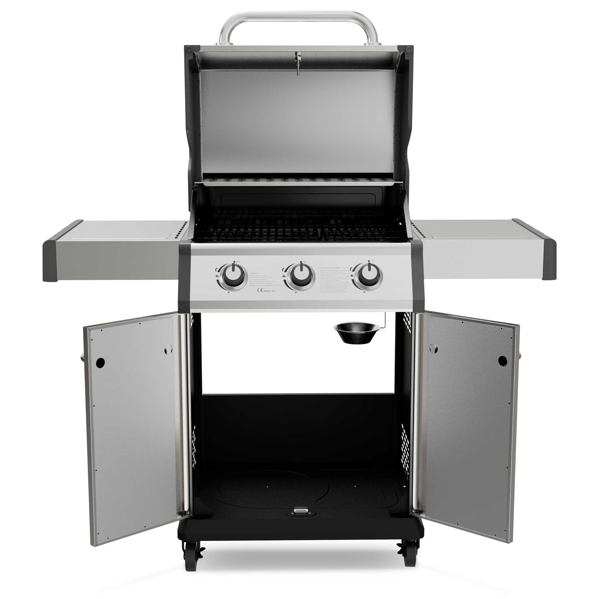 Dellonda DG16 Barbecues Straight on - open