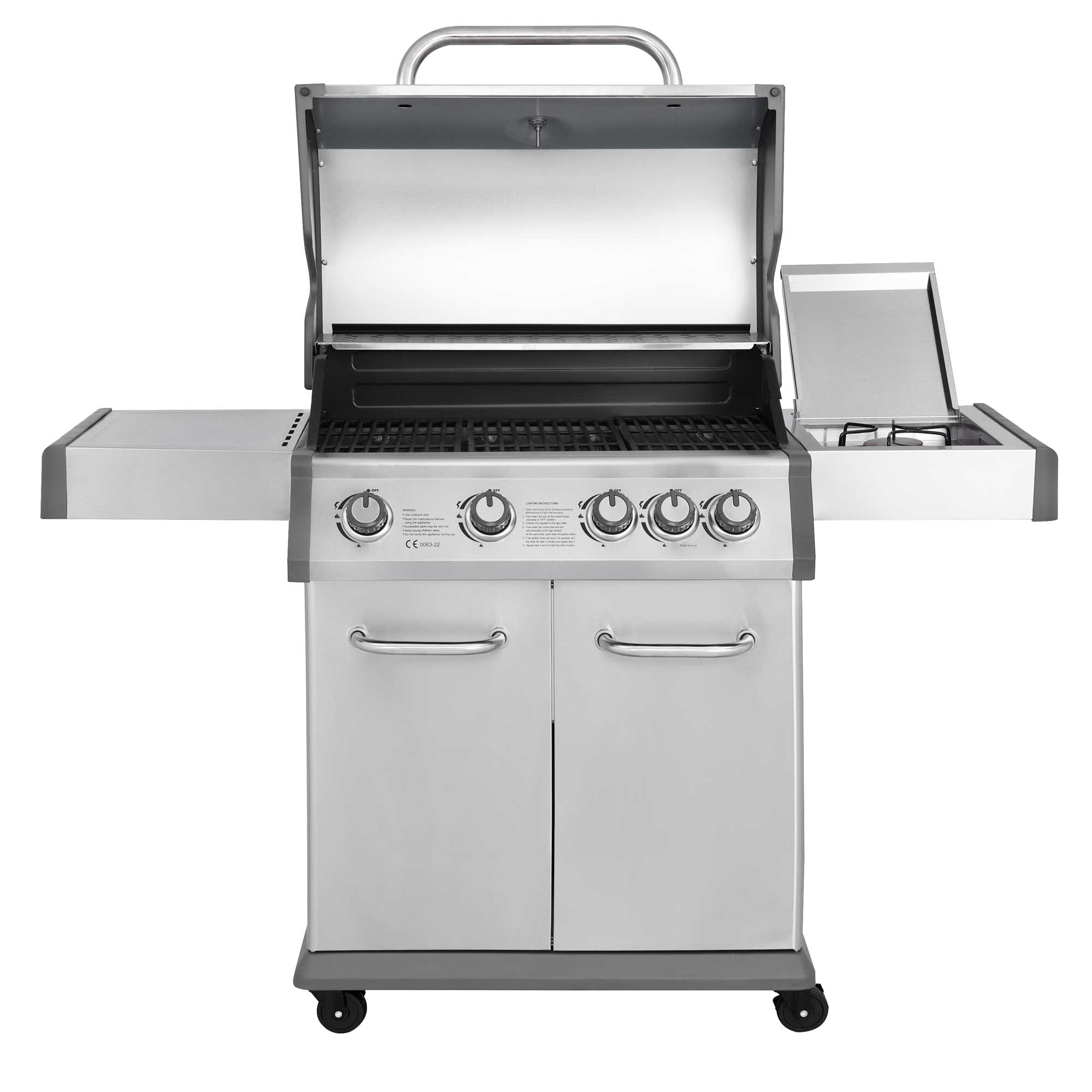 Dellonda DG17 Barbecues Straight on - open