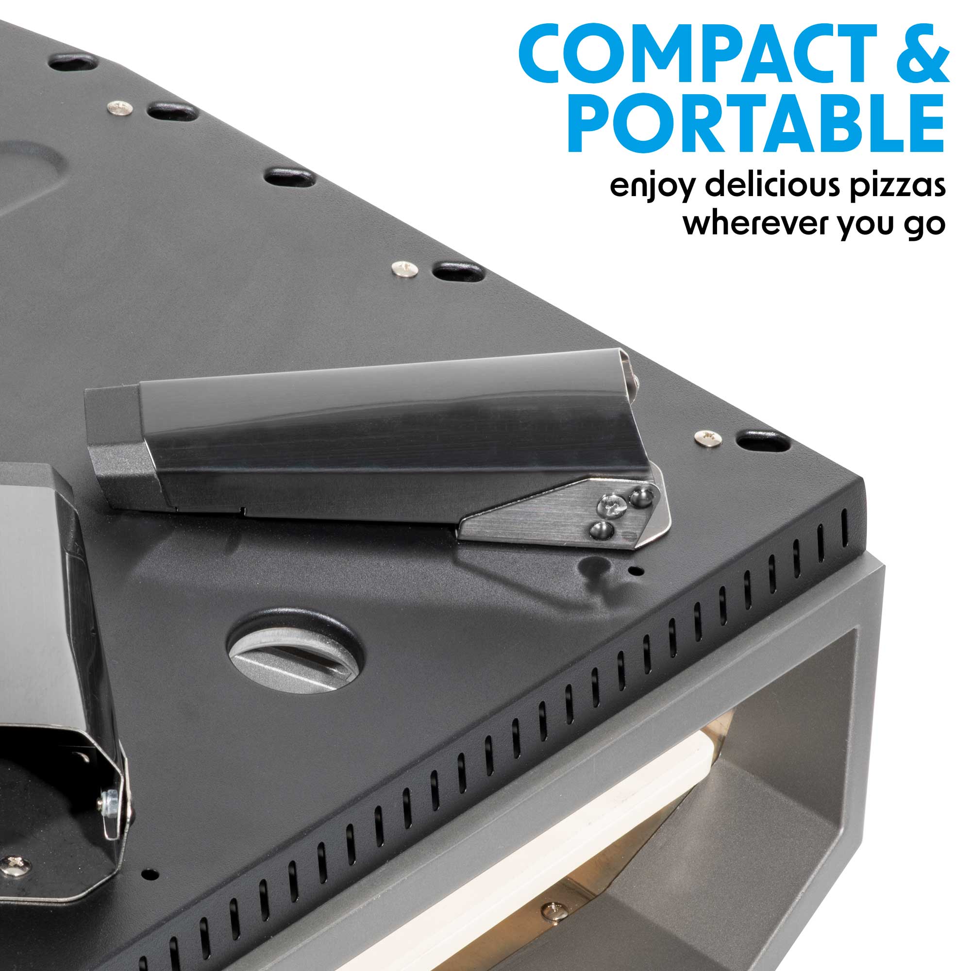 Dellonda DG257 Gas Pizza Ovens Compaction shot and portable
