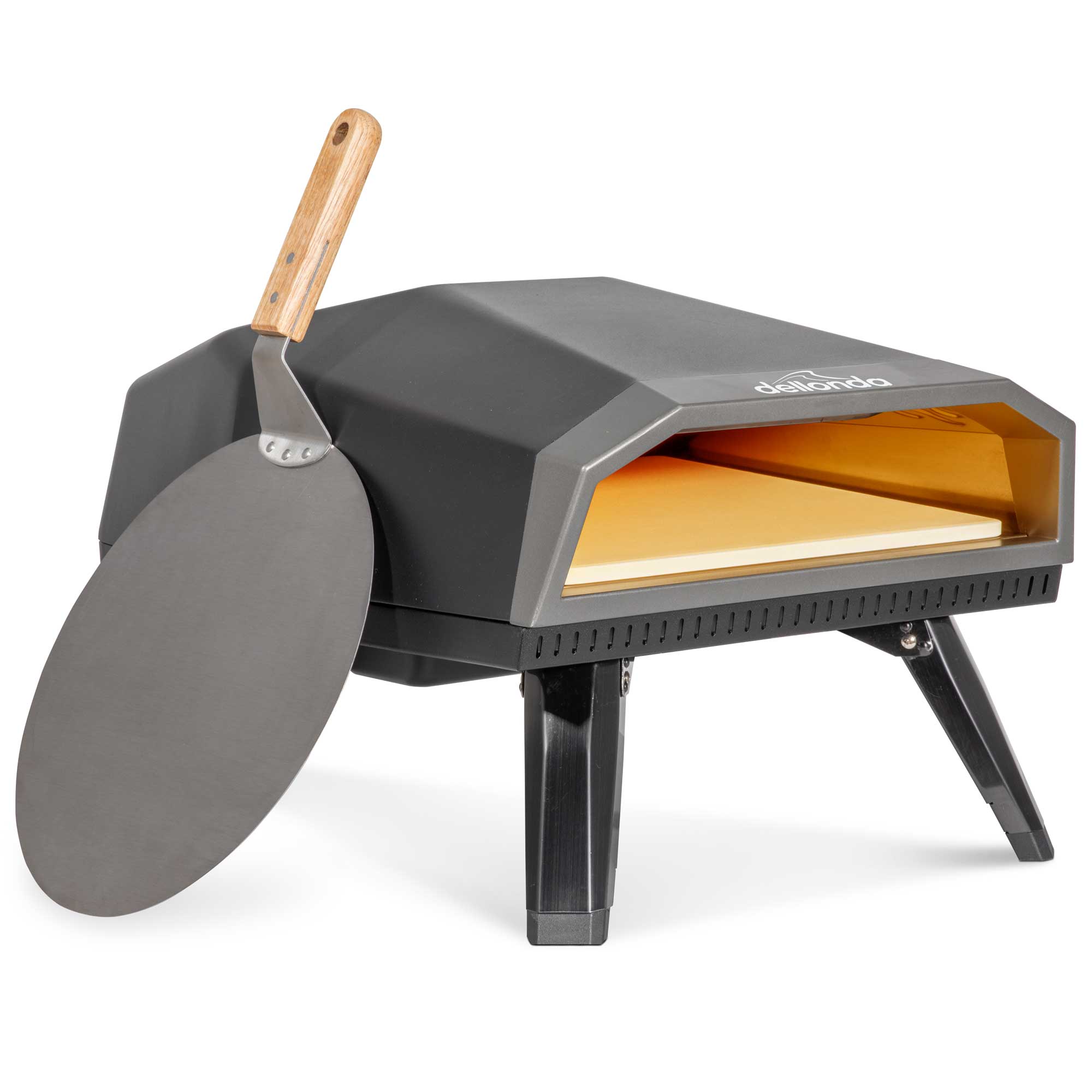 Dellonda DG257 Gas Pizza Ovens With - peel