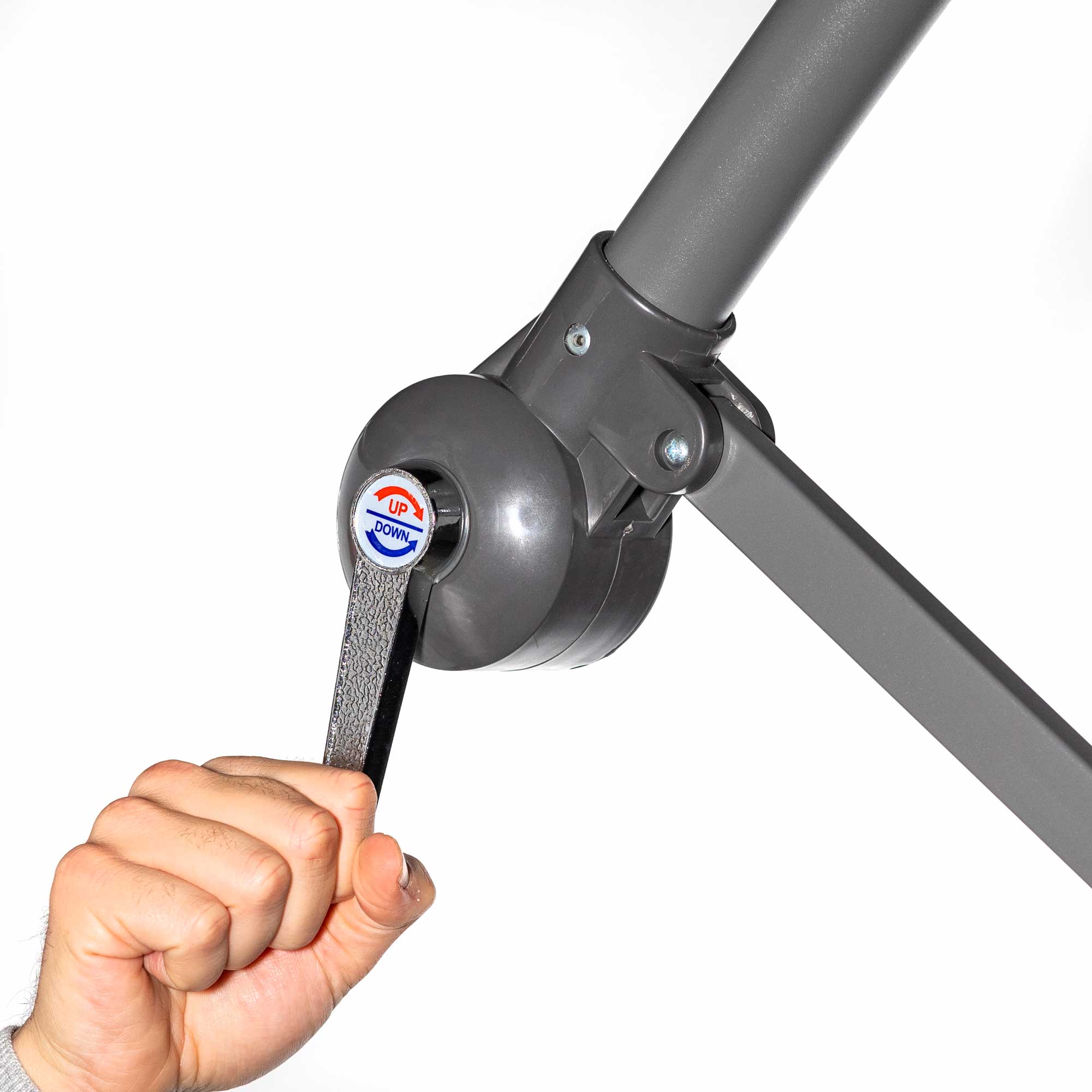 Dellonda DG264 Parasols Action shot - crank - handle