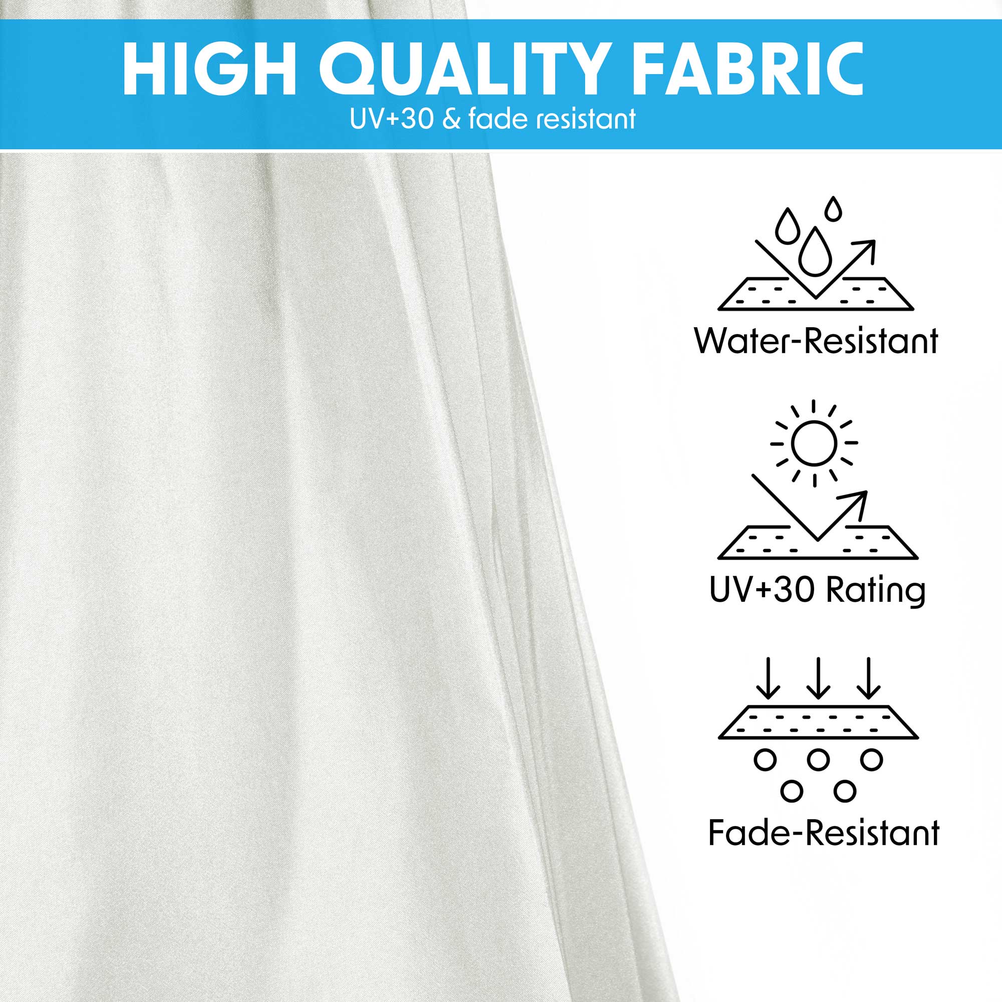 Dellonda DG265 Parasols Action shot - fabric