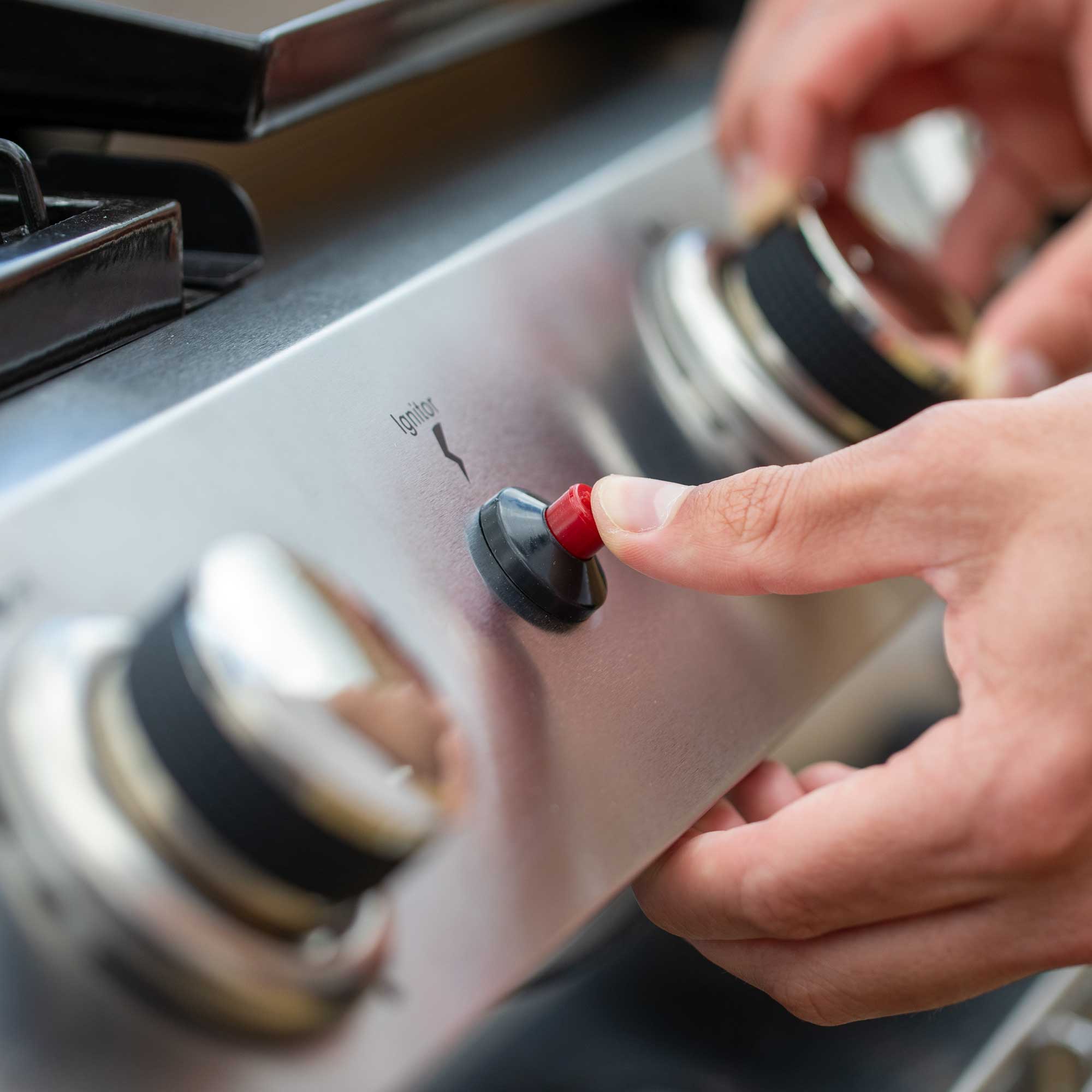 Dellonda DG276 Plancha Grills Action shot - ignition - lifestyle