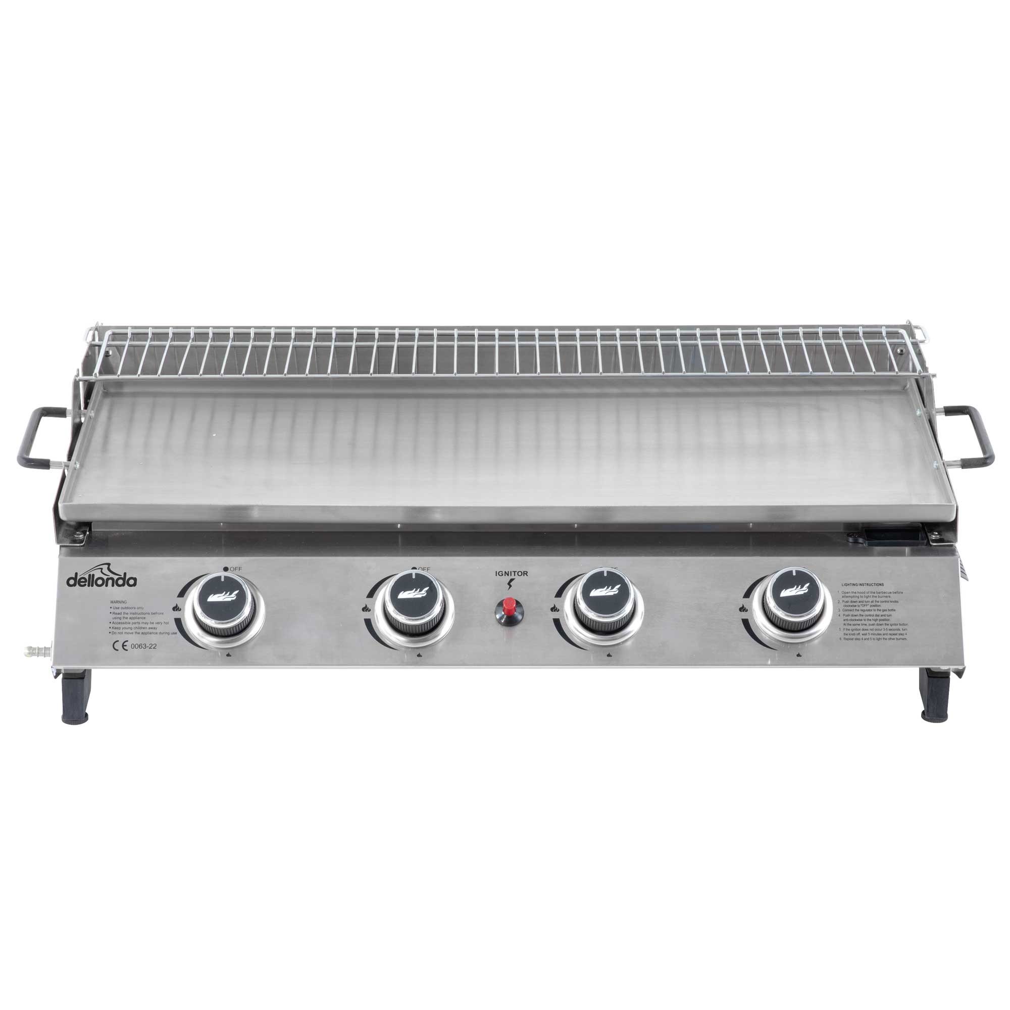 Dellonda DG277 Plancha Grills Straight on - high - angle