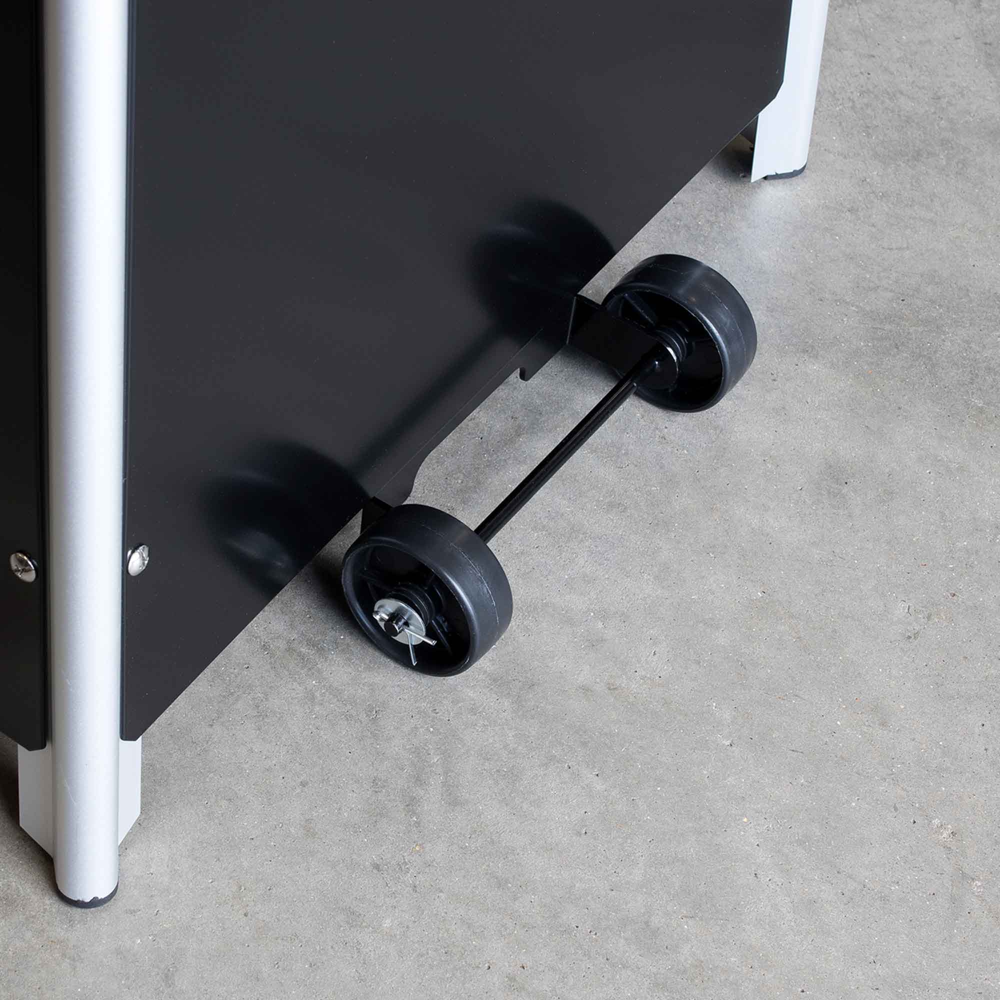 Dellonda DG5 Patio Heaters Action shot - wheels