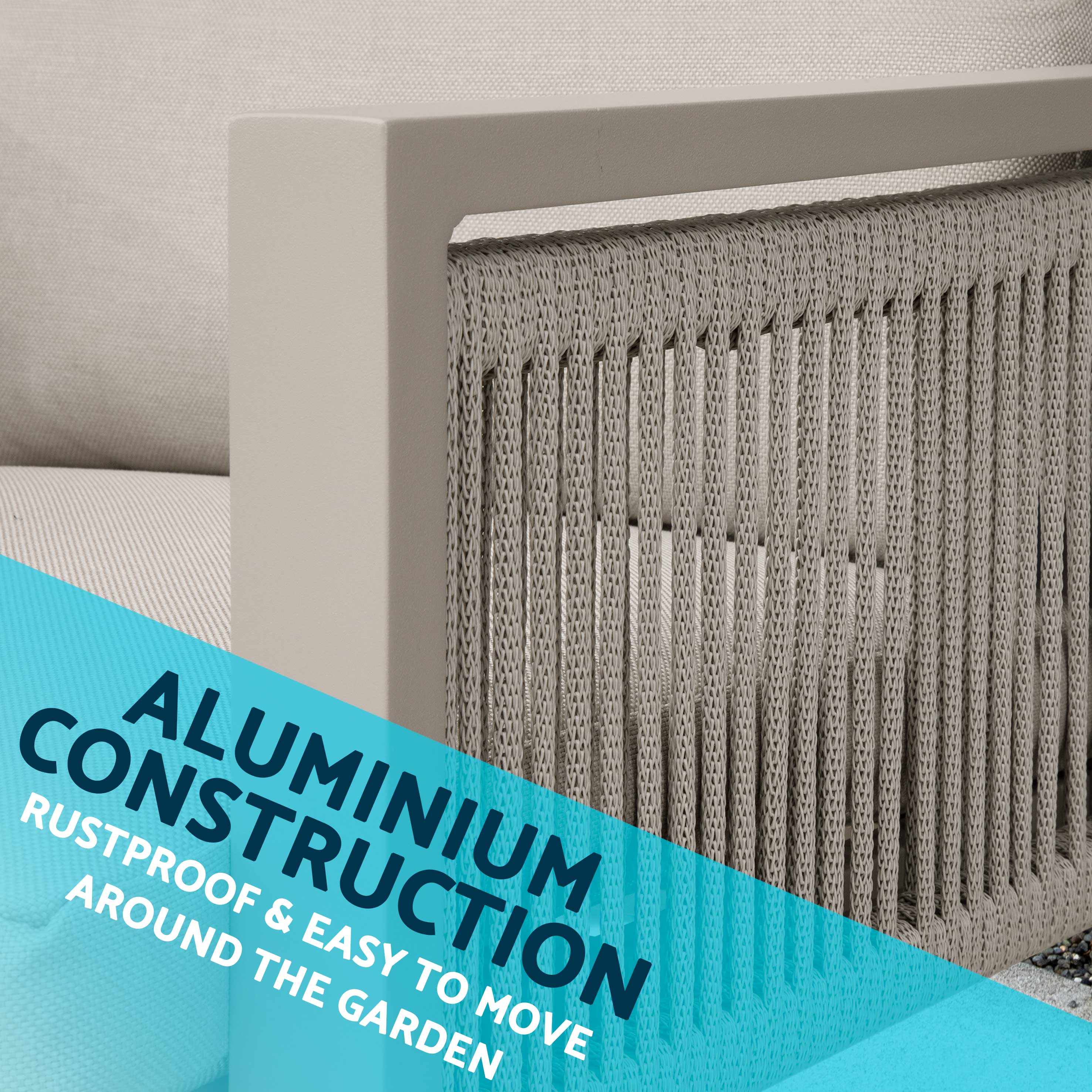 Dellonda DG83 Dining Sets Action shot - aluminium - design