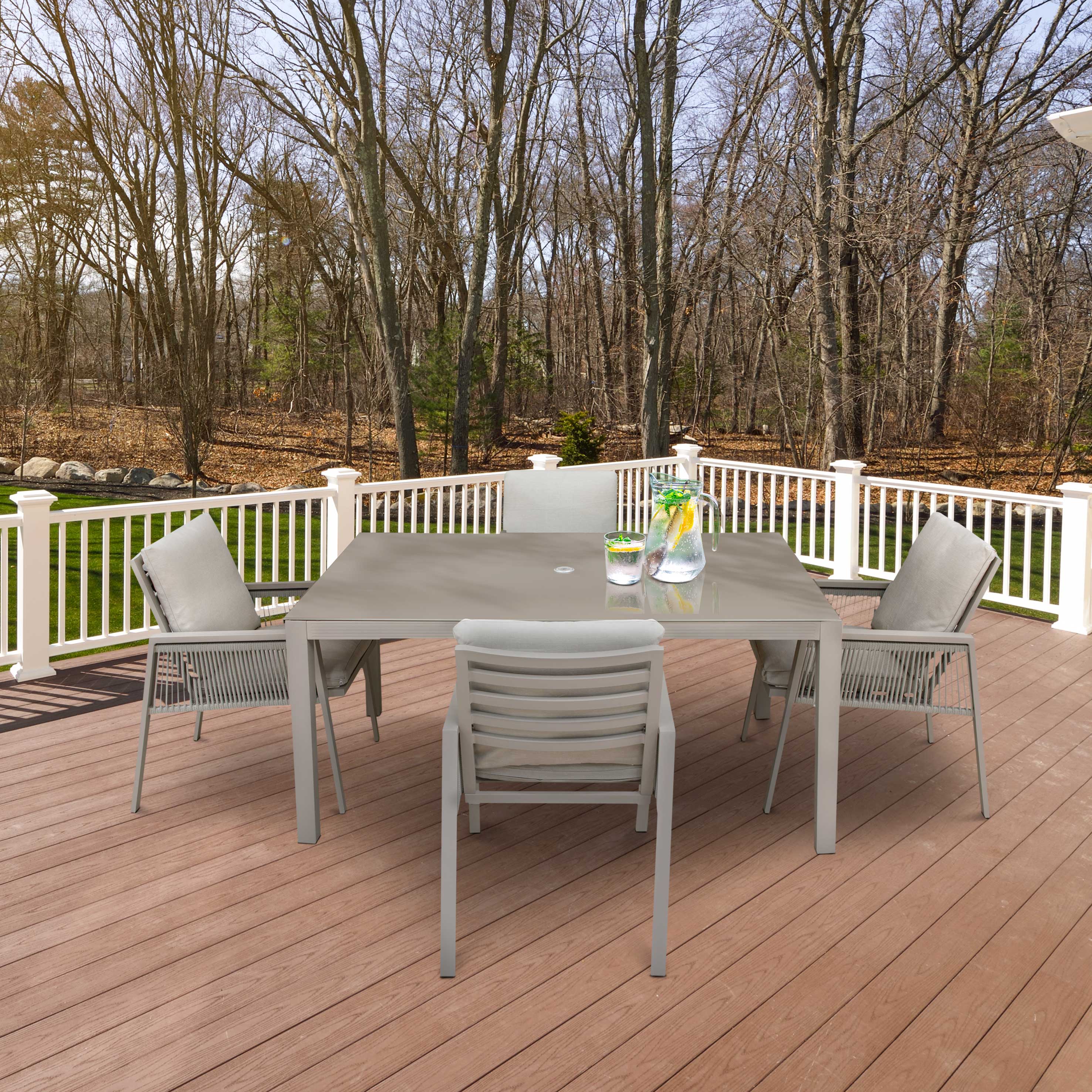 Dellonda DG83 Dining Sets Action shot - in garden - 2nd perspective