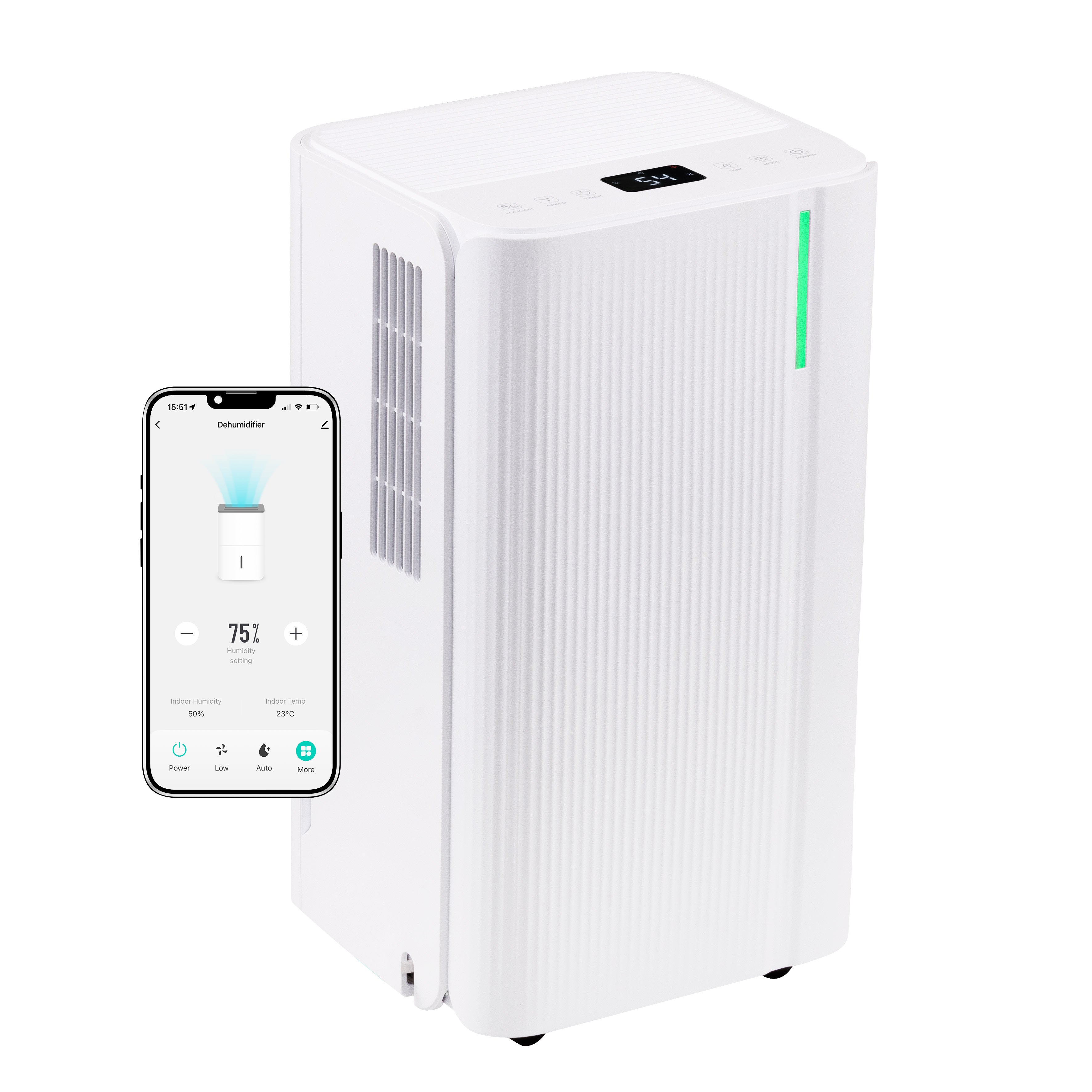Baridi Dehumidifier with Digital Display & 24hr Timer 12L White - DH147