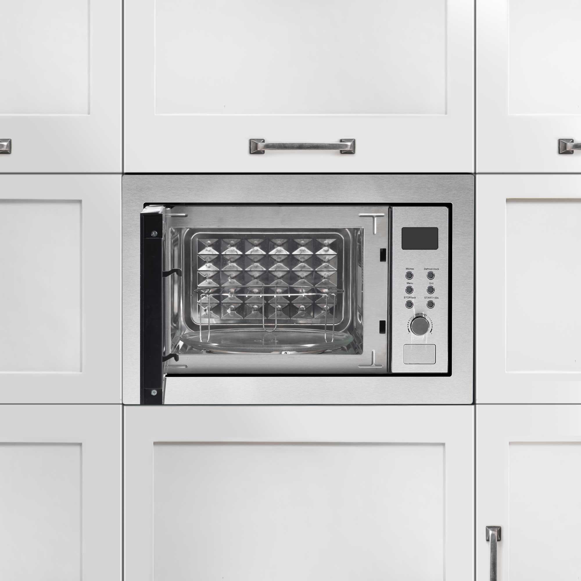 Baridi DH197 Microwave Action shot - in cabinet - straight on