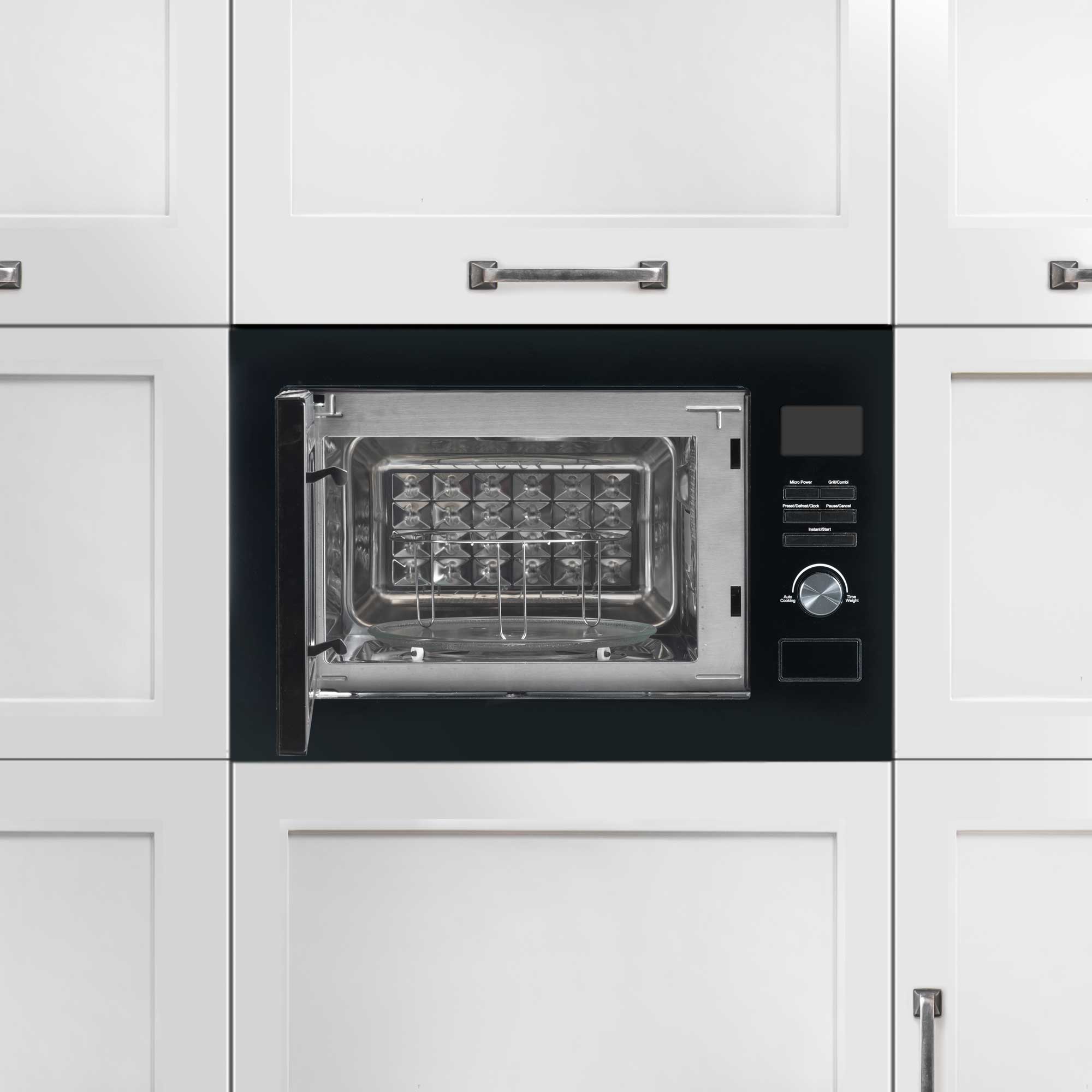 Baridi DH198 Microwave Action shot - in cabinet - straight on