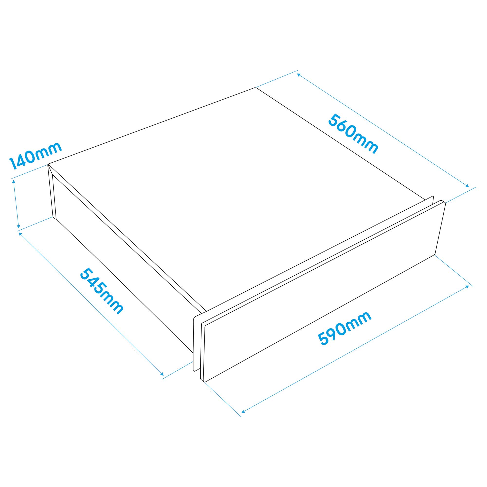 Baridi DH201 Warming Drawer Action shot - dimensions