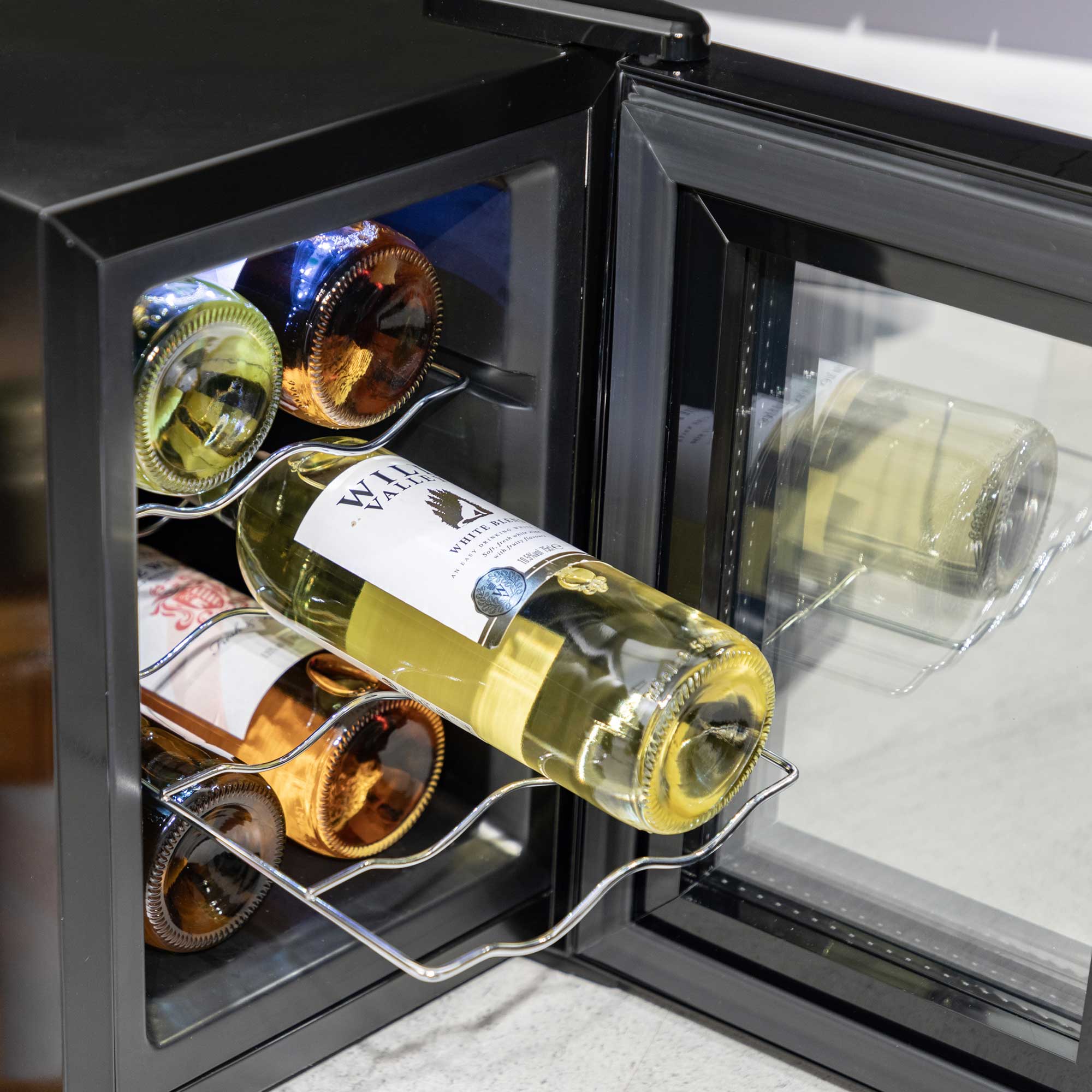 Baridi DH217 Wine Fridges Action shot - wire - rack