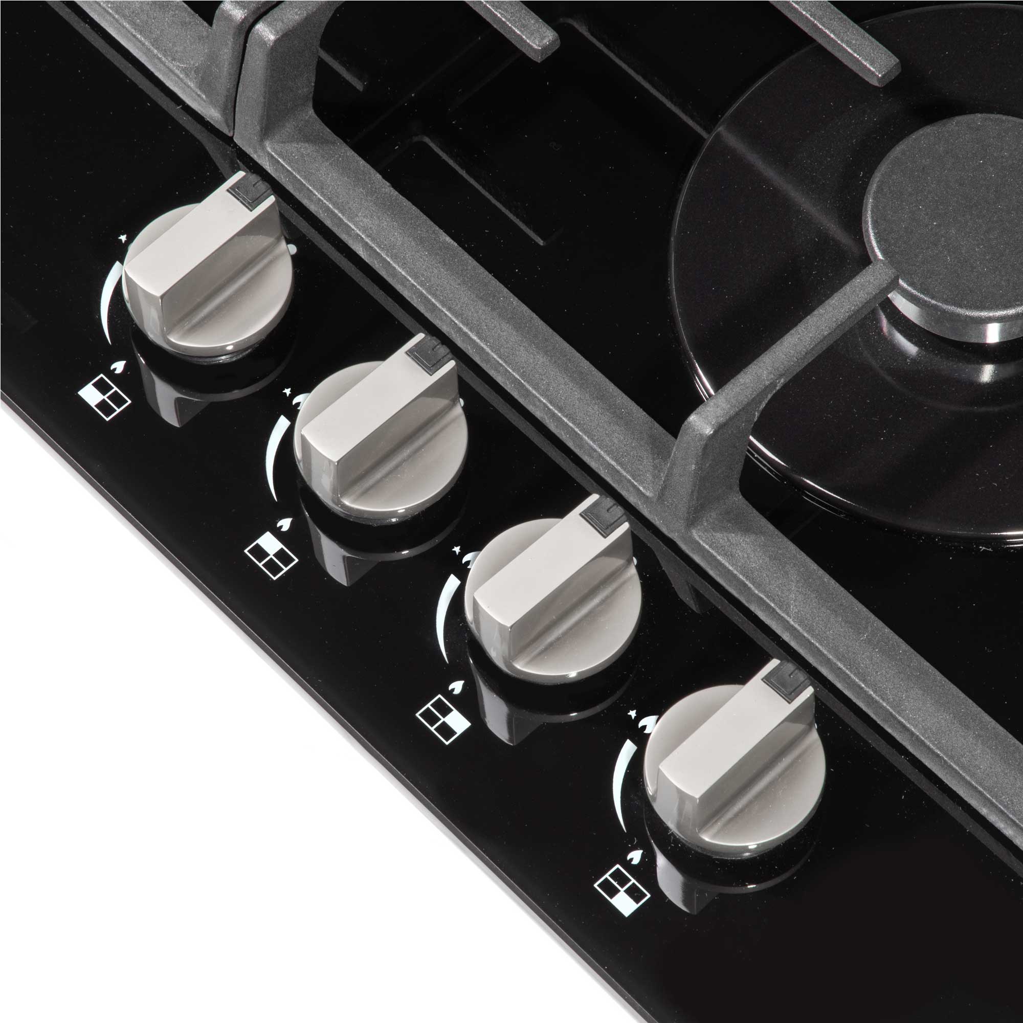 Baridi Kitchen Appliance Bundle 60cm, Integrated Fan-Assisted Oven & Black Glass Gas Hob - DH446