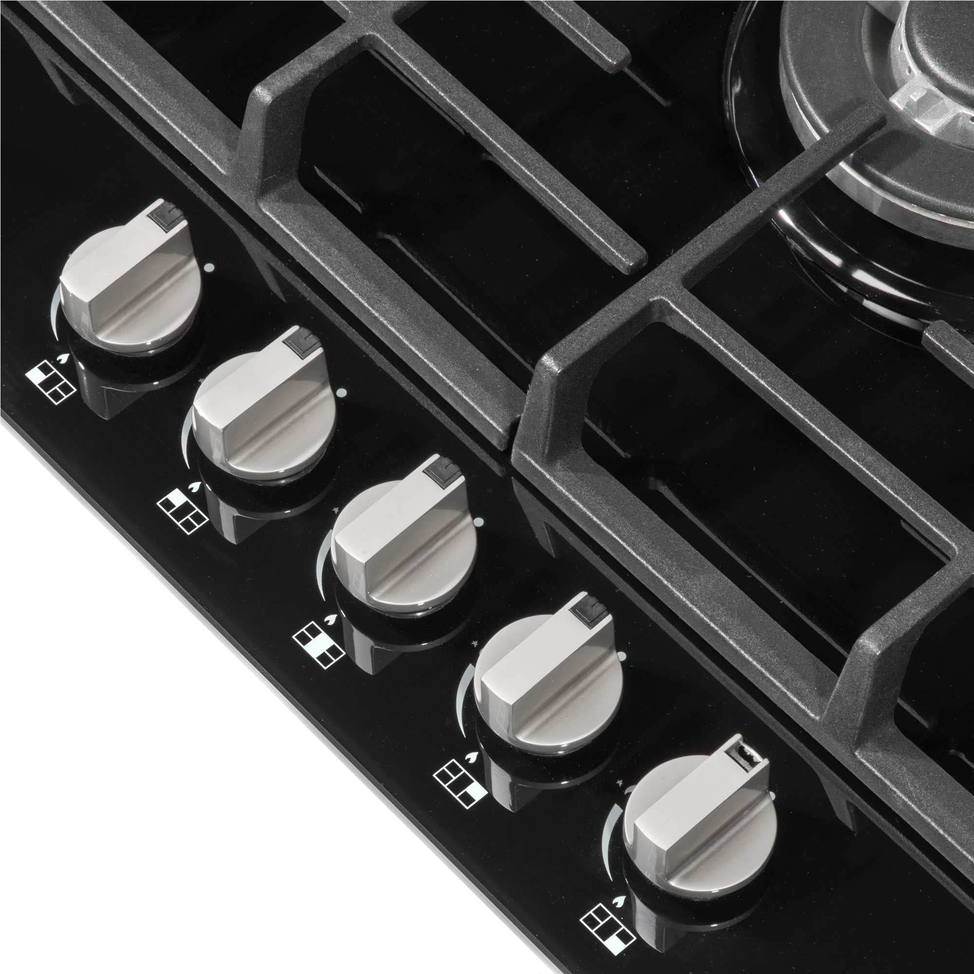 Baridi DH228 Gas Hob Action shot - dials