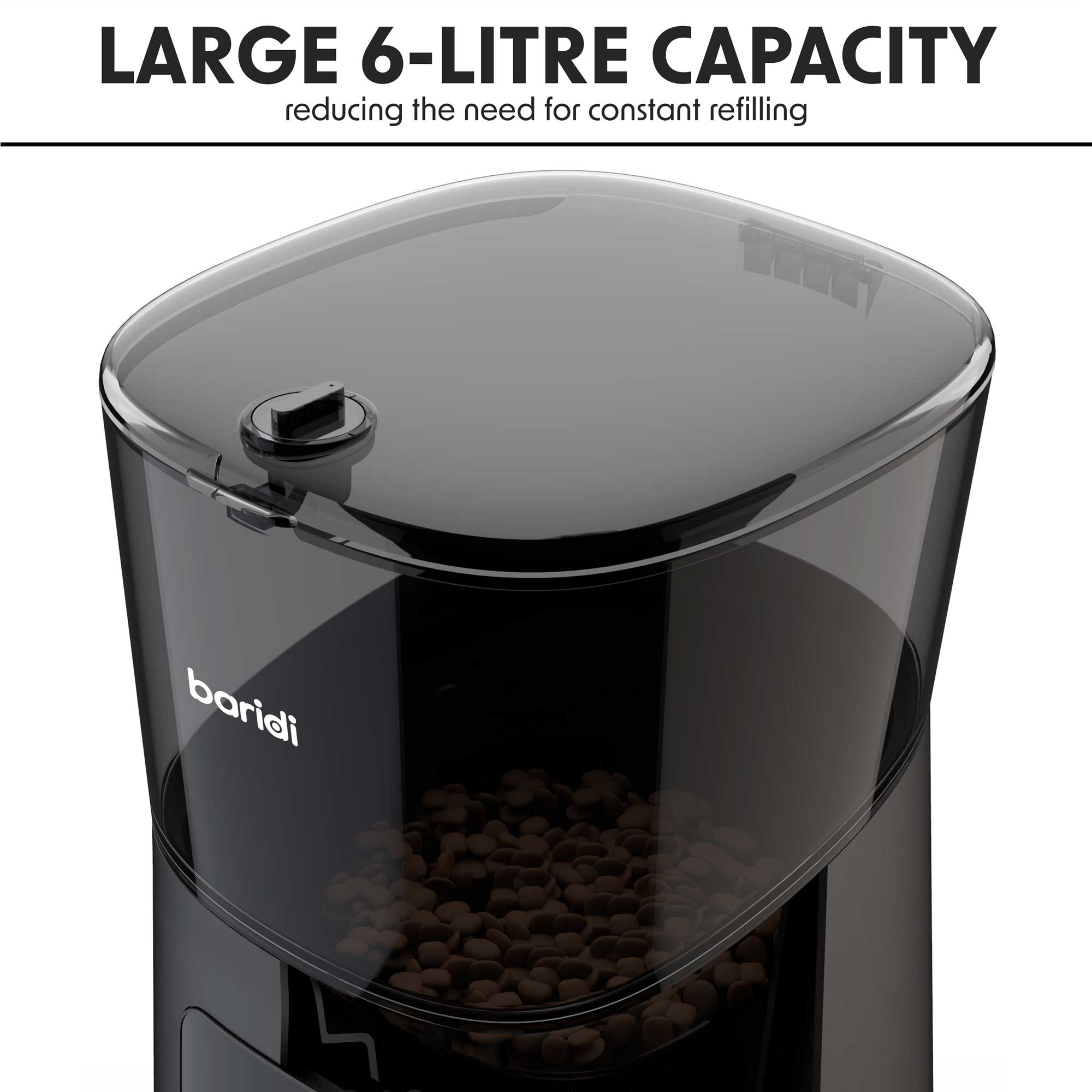 Baridi DH231 Pet Feeder Action shot - large - capacity