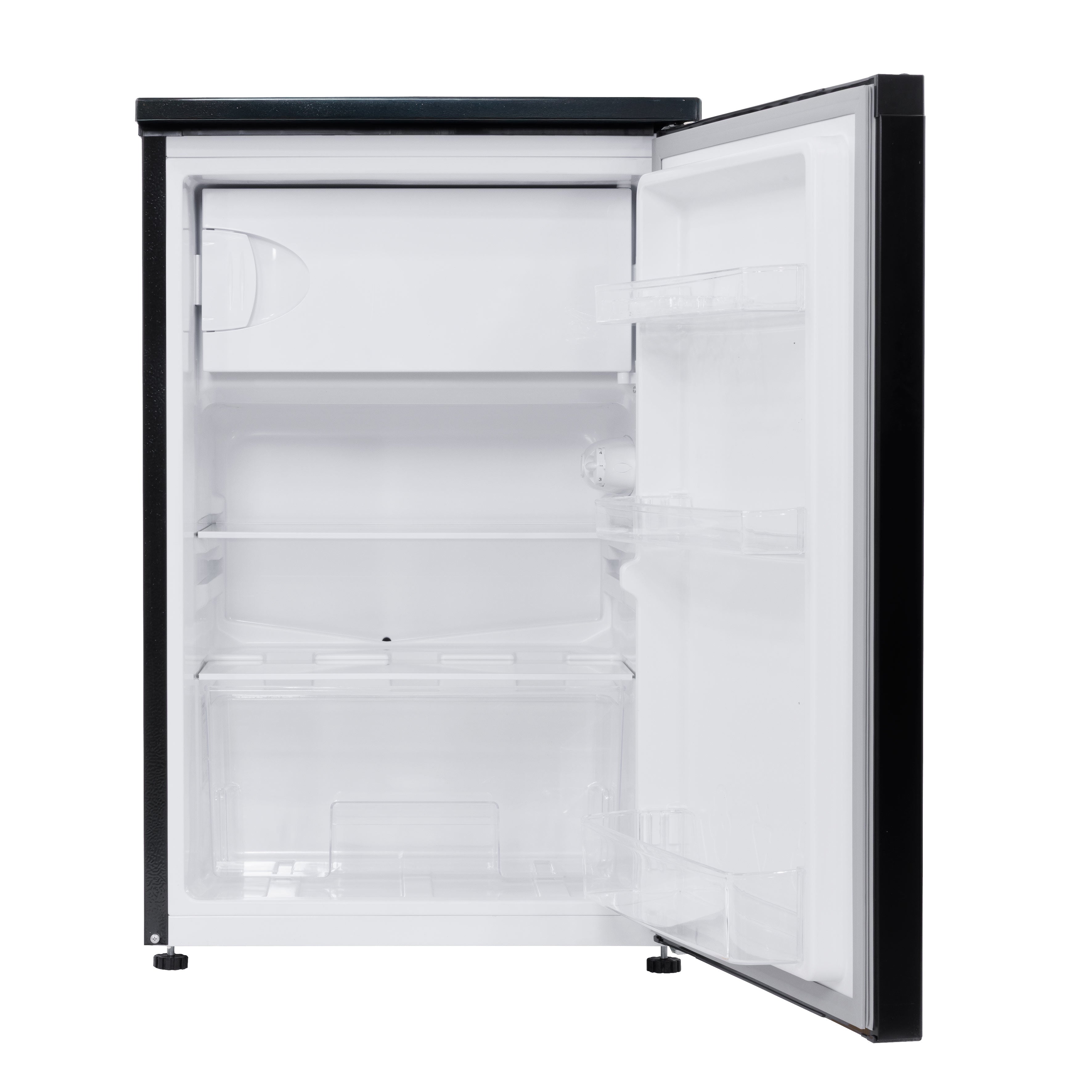 Baridi 55cm Freestanding Undercounter Fridge with Ice Box, Reversible Door, 107L Capacity, Black - DH249
