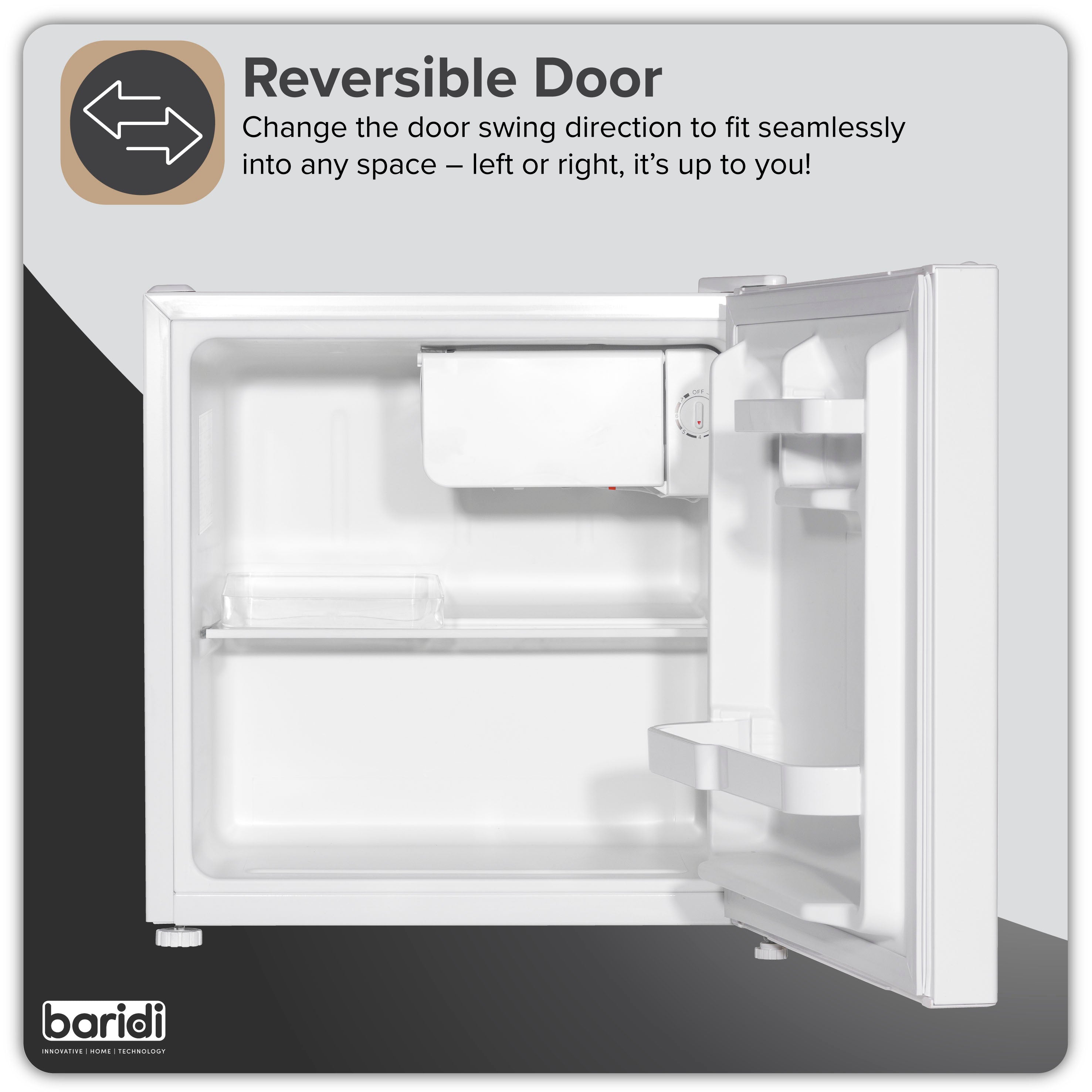 Baridi DH256 Fridge Action shot - infographic - summary - 3rd perspective