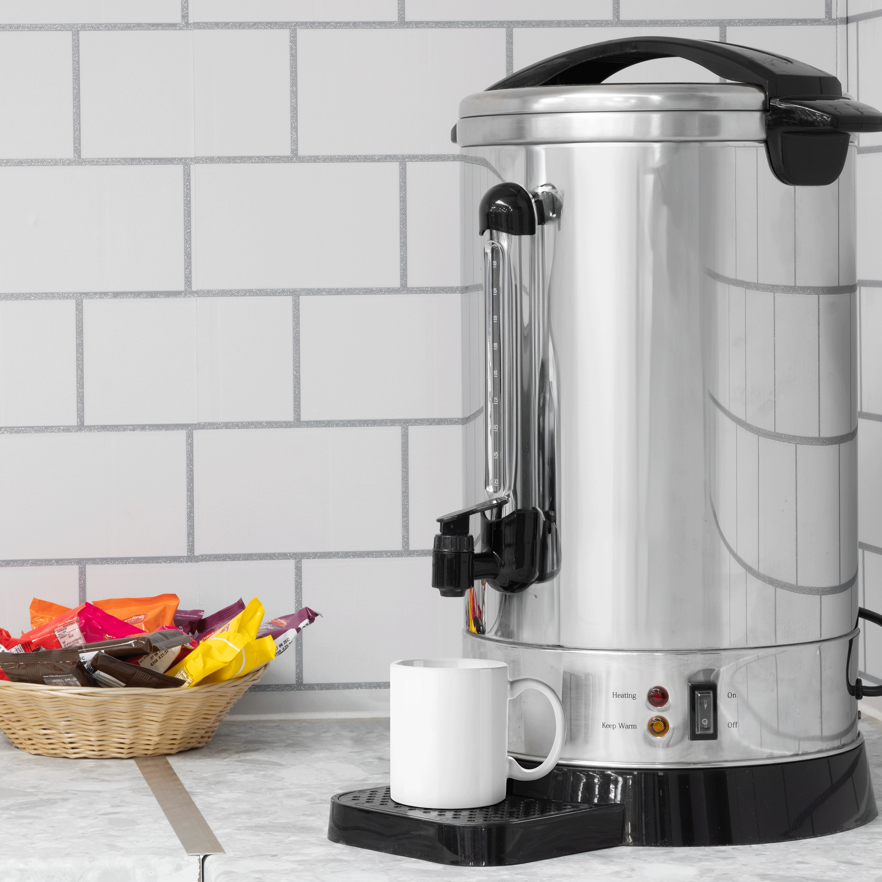 Baridi DH270 Hot Water Dispenser Action shot - lifestle