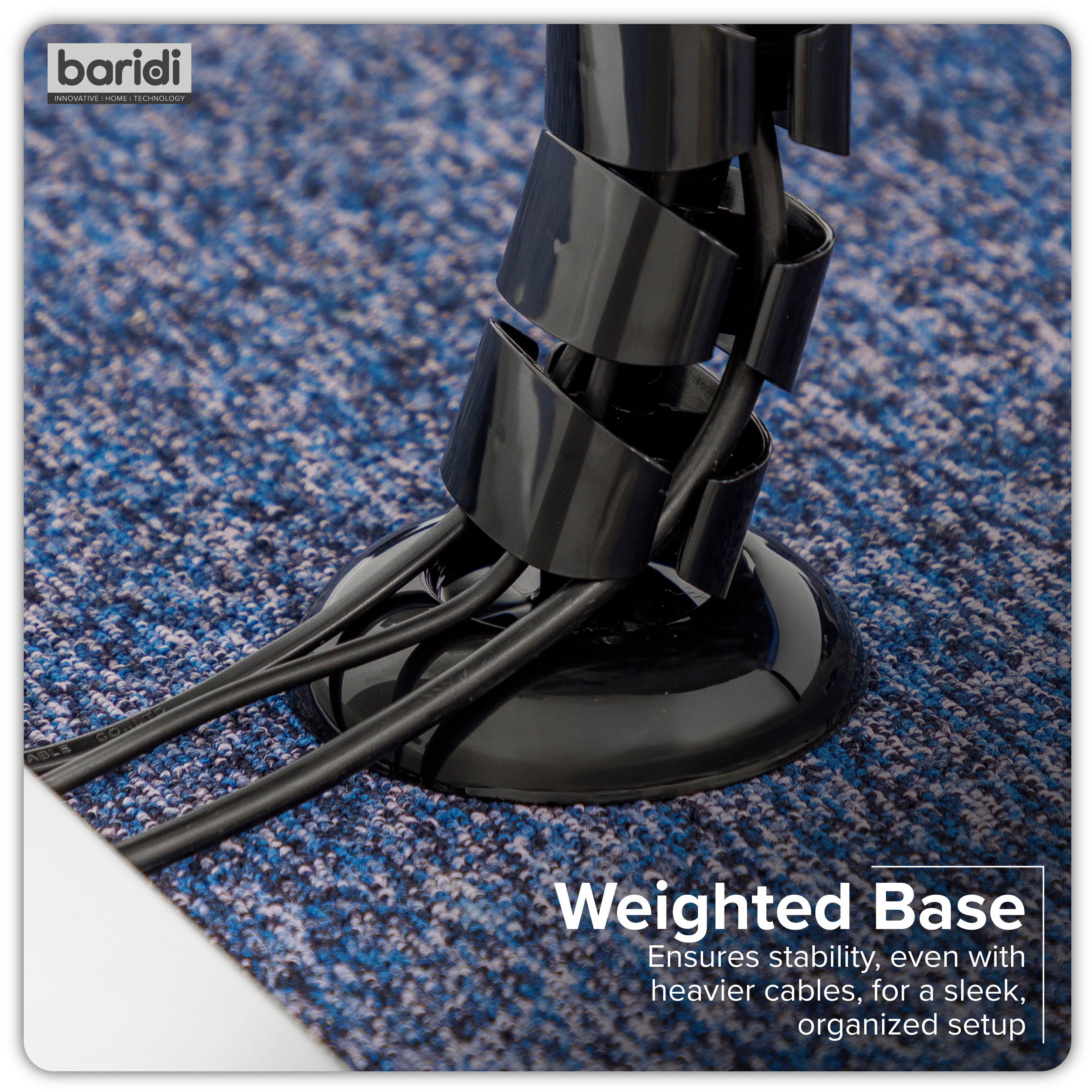 Standing Desk Flexible Cable Management System, Clamp-On - DH274