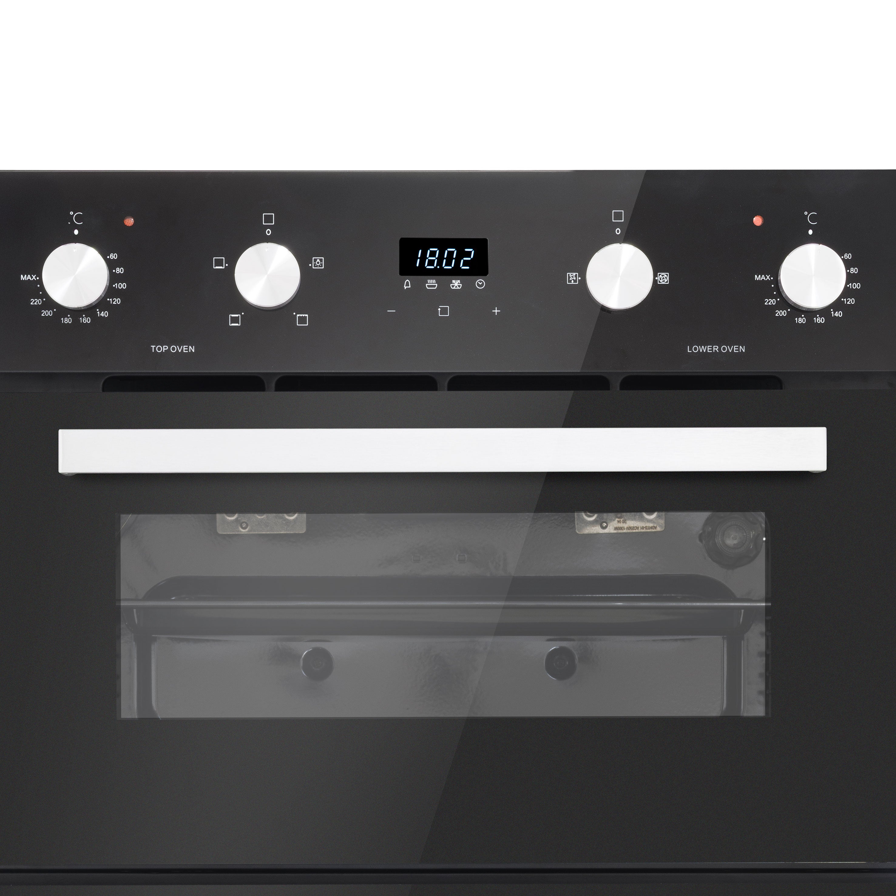 Baridi 90cm 88L Built-In Double Oven, Capacity, Energy Rating A, Black Glass – DH279