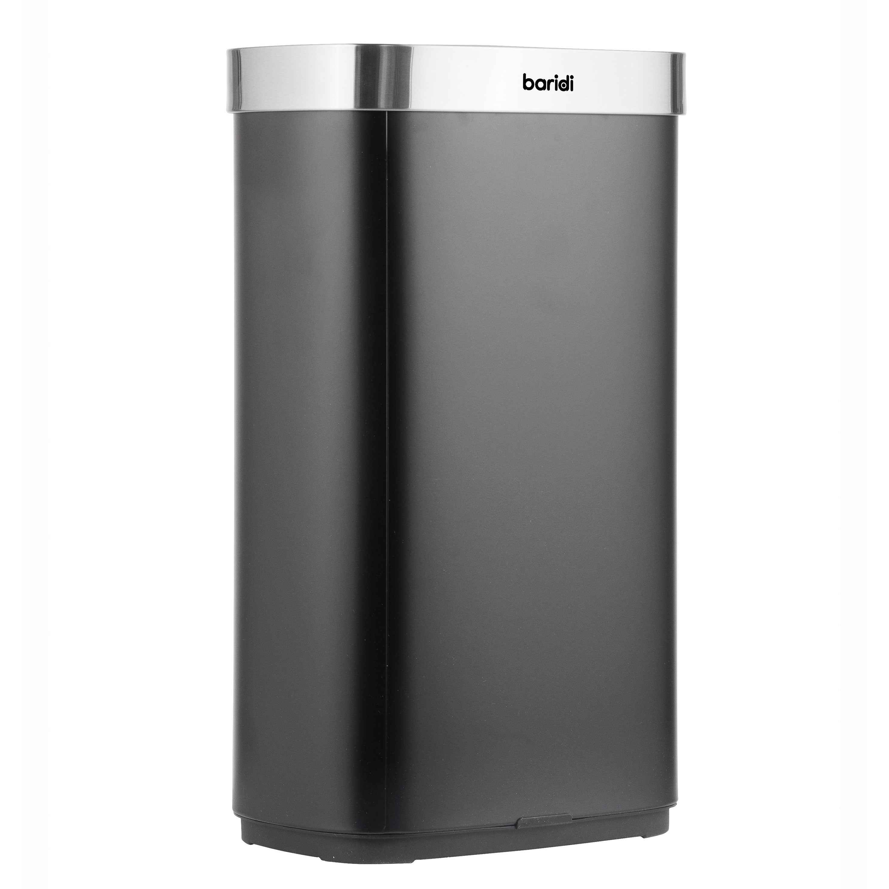 Baridi Sensor Bin, 80L Capacity, Black/Stainless Steel - DH283