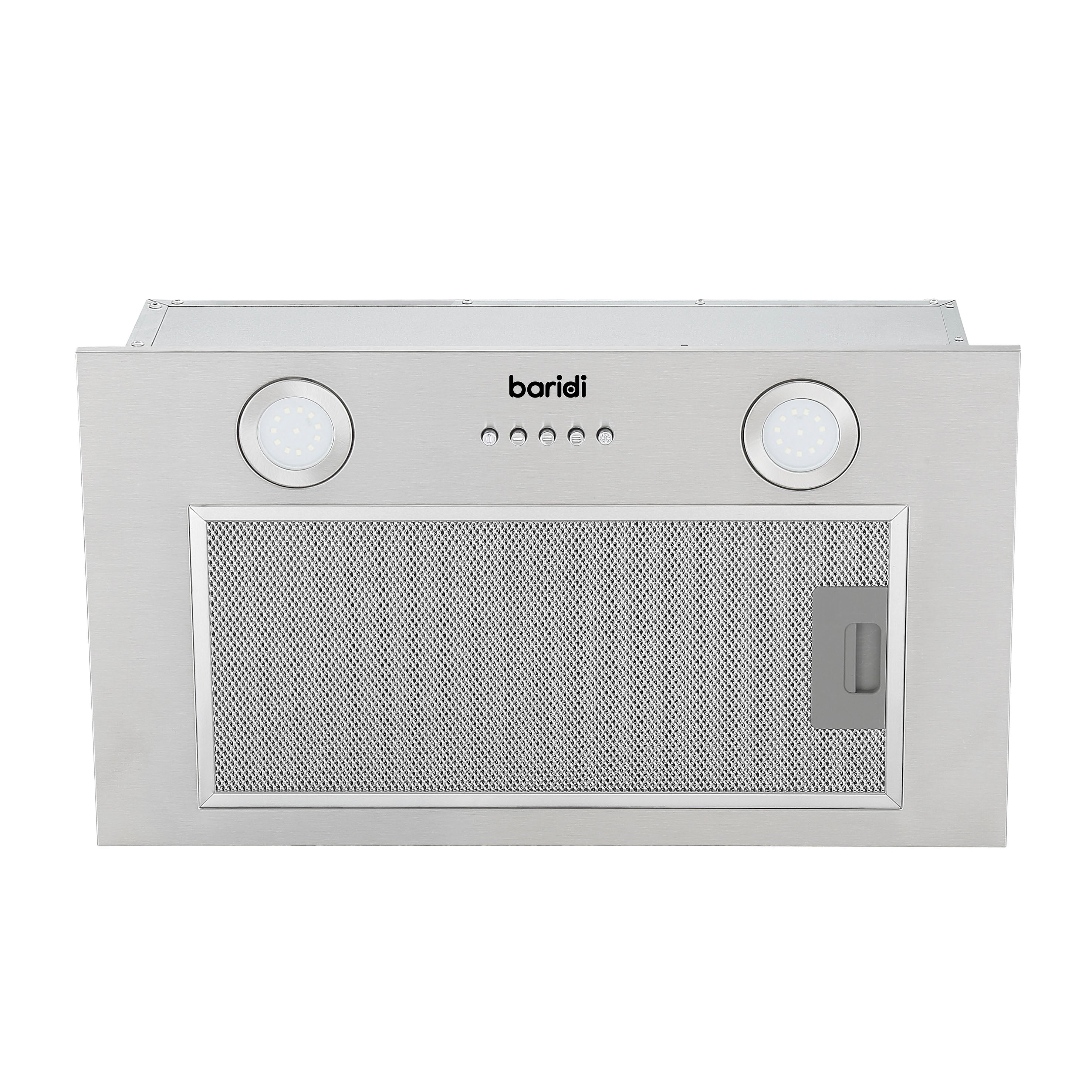 Baridi Built-In Cooker Hood 52cm with 5 Layer Filter, Stainless Steel - DH284