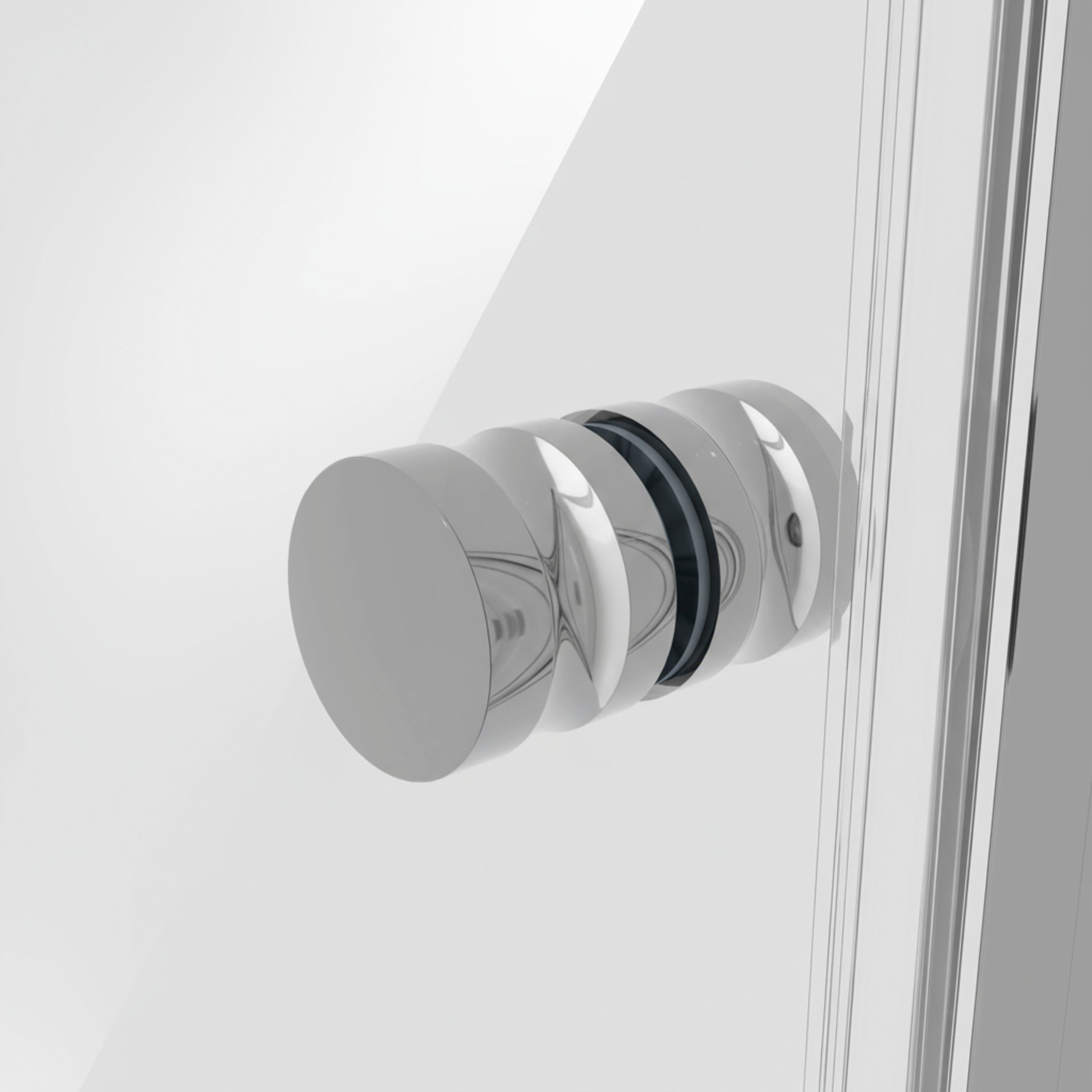 Baridi Sliding Shower Door 1000 x 1850mm, 6mm Tempered Glass, Chrome – DH292