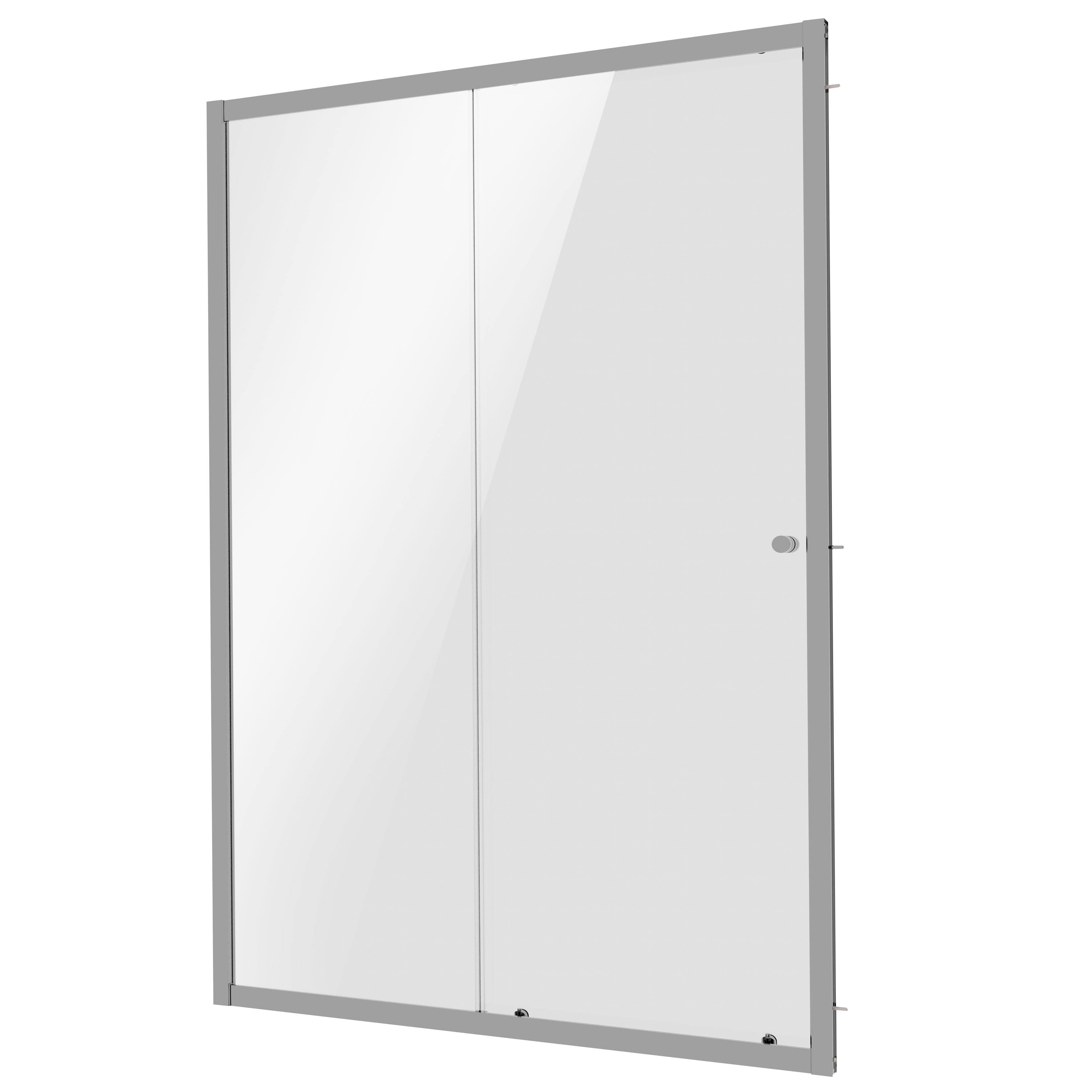 Baridi Sliding Shower Door 1200 x 1850mm, 6mm Tempered Glass, Chrome – DH294