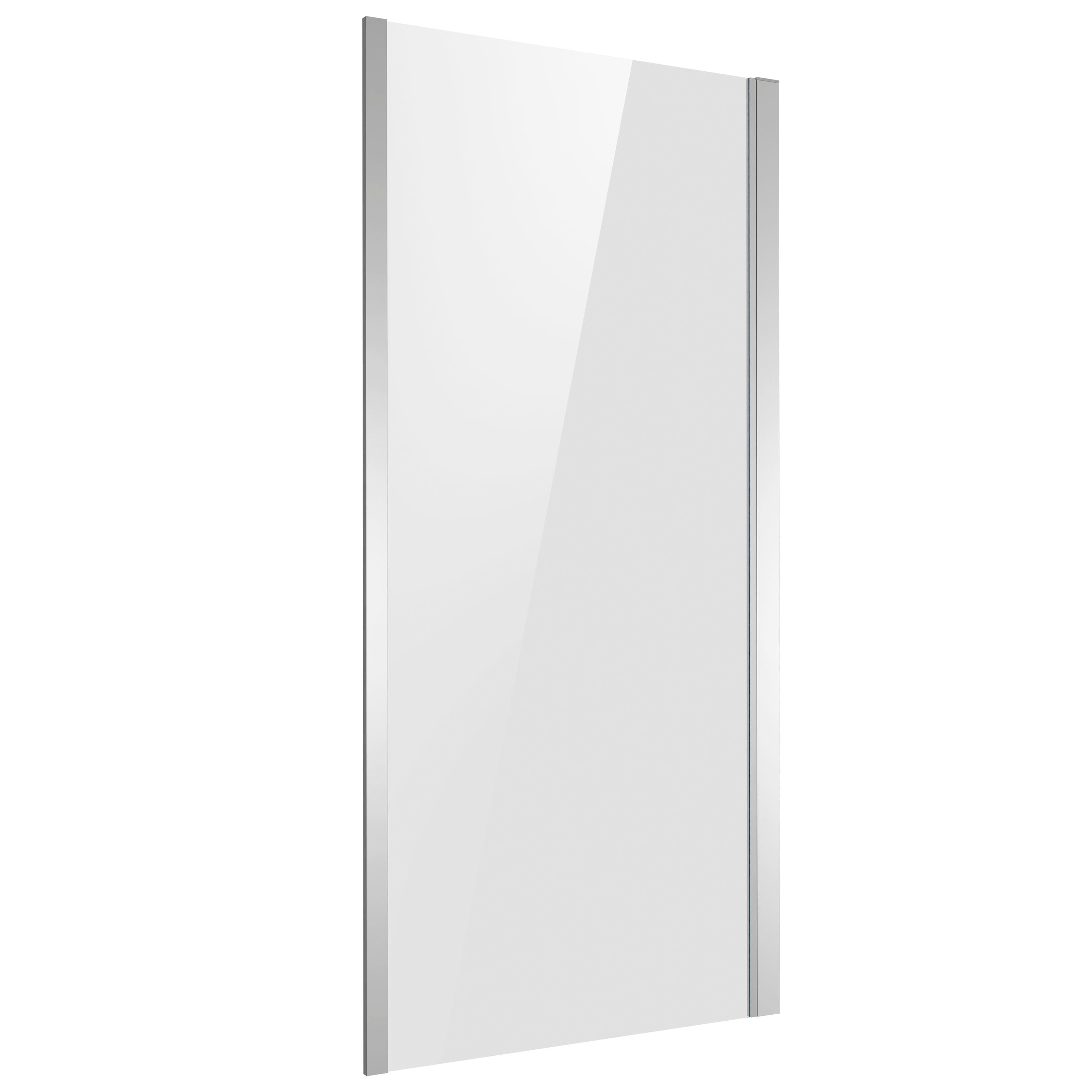Baridi Side Panel for Sliding Shower Doors, 6mm Tempered Glass, 800 x 1850mm, Chrome - DH296