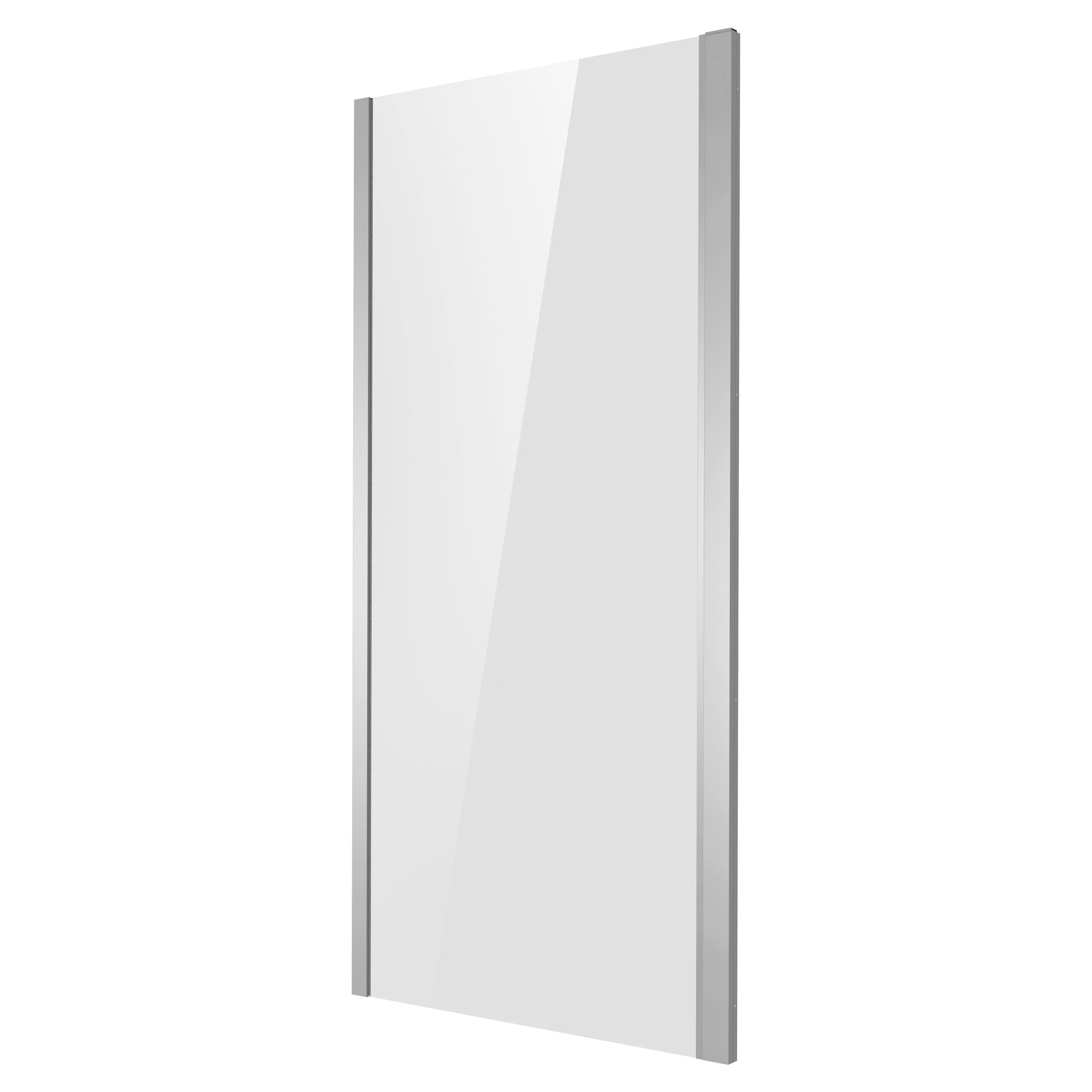 Baridi Side Panel for Sliding Shower Doors, 6mm Tempered Glass, 800 x 1850mm, Chrome - DH296