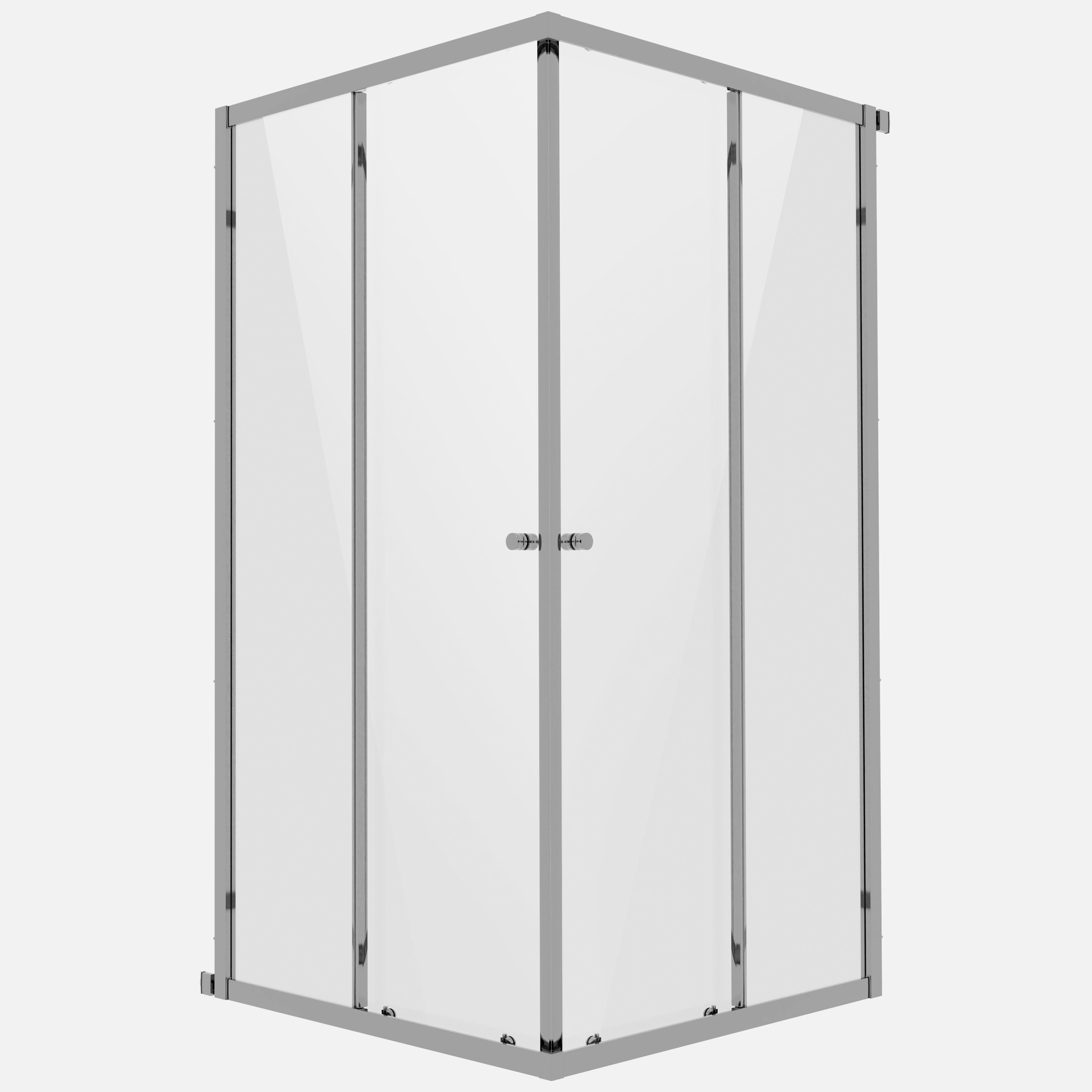 Baridi Corner Entry Shower Enclosure 900 x 900 x 1850mm with 6mm Tempered Glass - Chrome - DH299