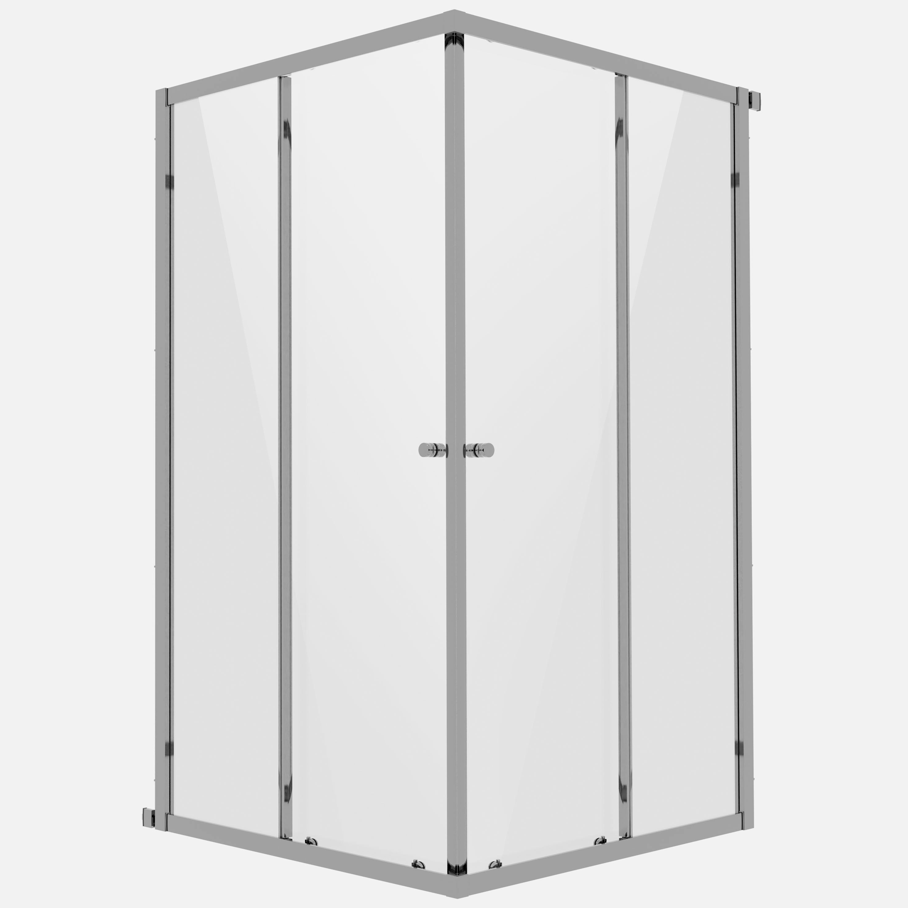 Baridi Corner Entry Shower Enclosure 1000 x 800 x 1850mm with 6mm Tempered Glass - Chrome – DH300