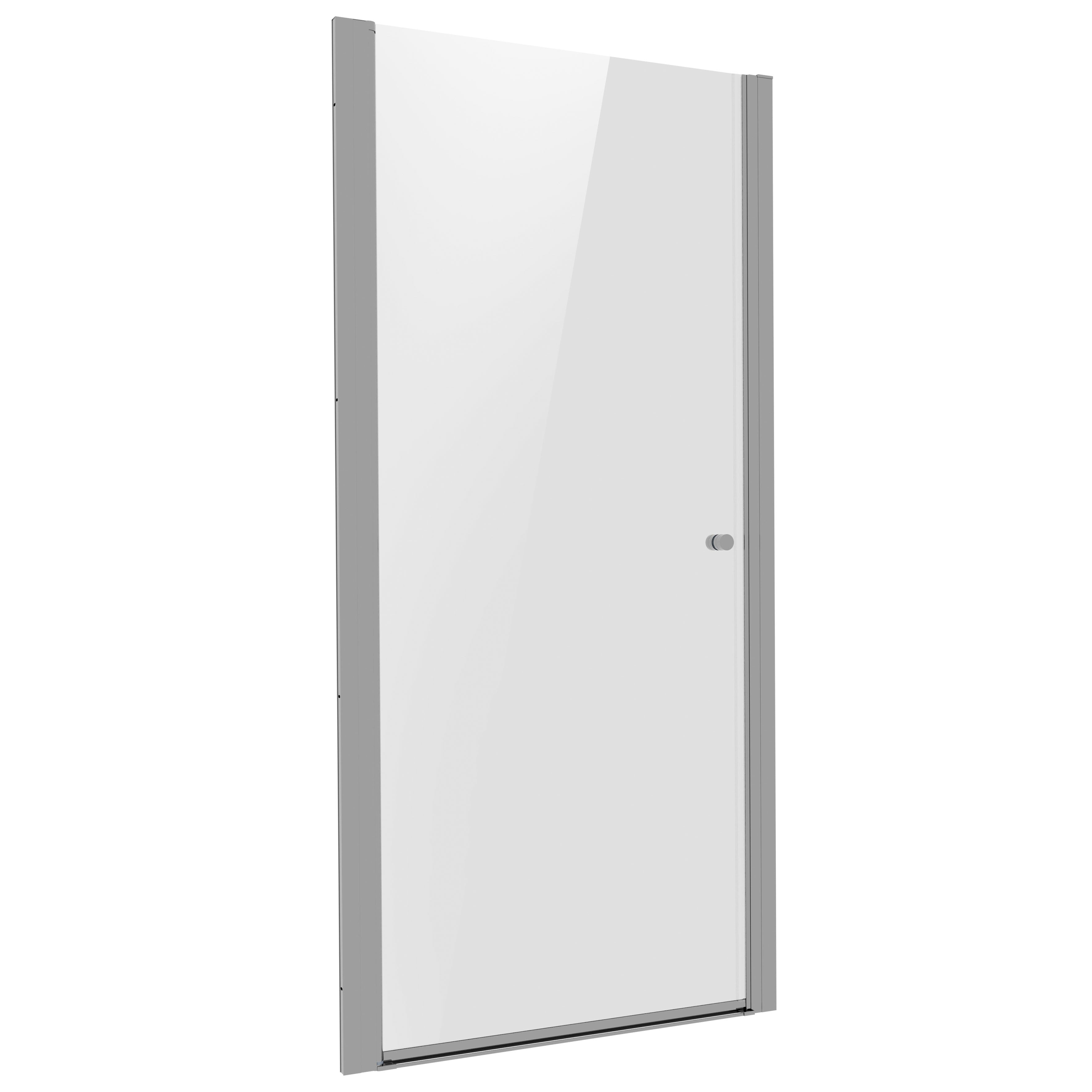 Baridi Pivot Shower Door 800 x 1850mm, 6mm Tempered Glass, Reversible Installation, Chrome - DH303