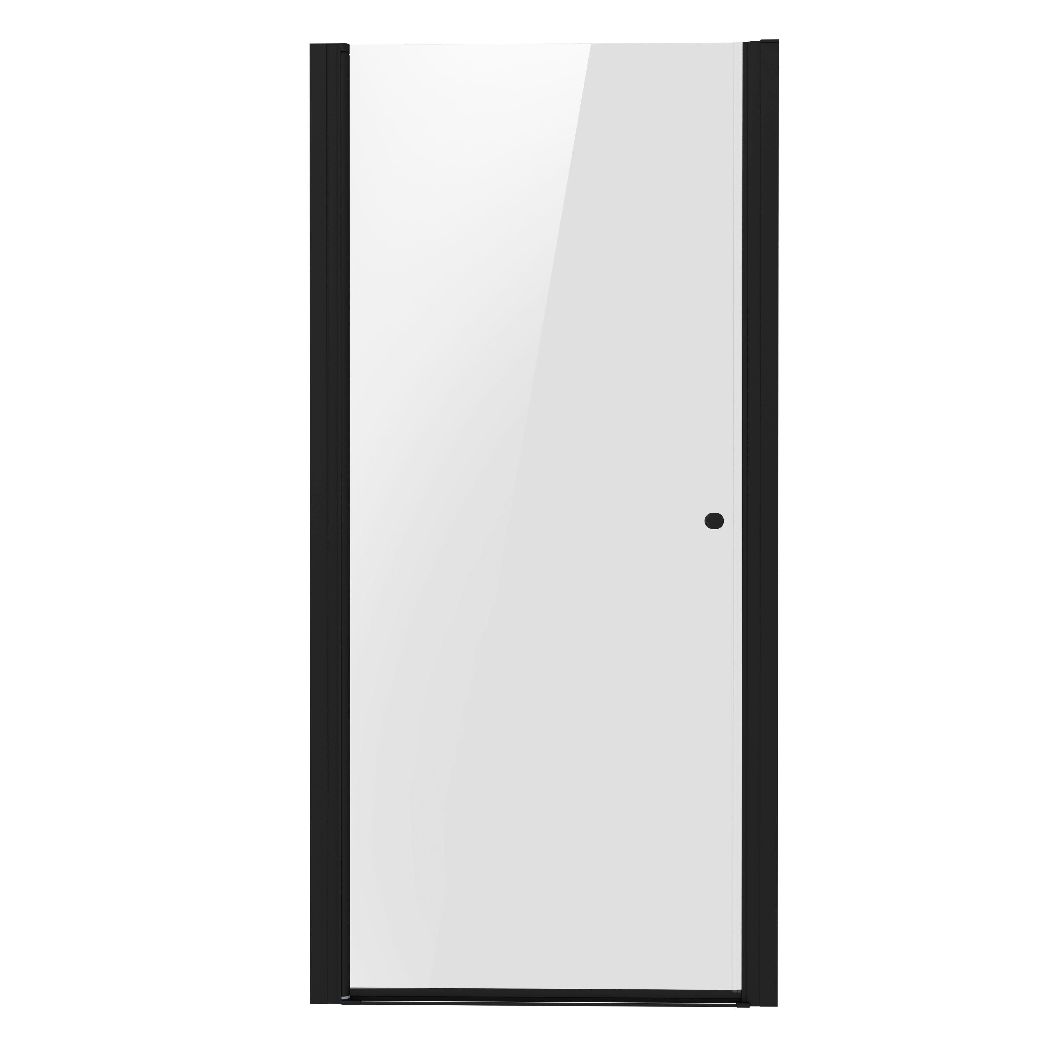 Baridi Pivot Shower Door 800 x 1850mm, 6mm Tempered Glass, Reversible Installation, Black - DH304
