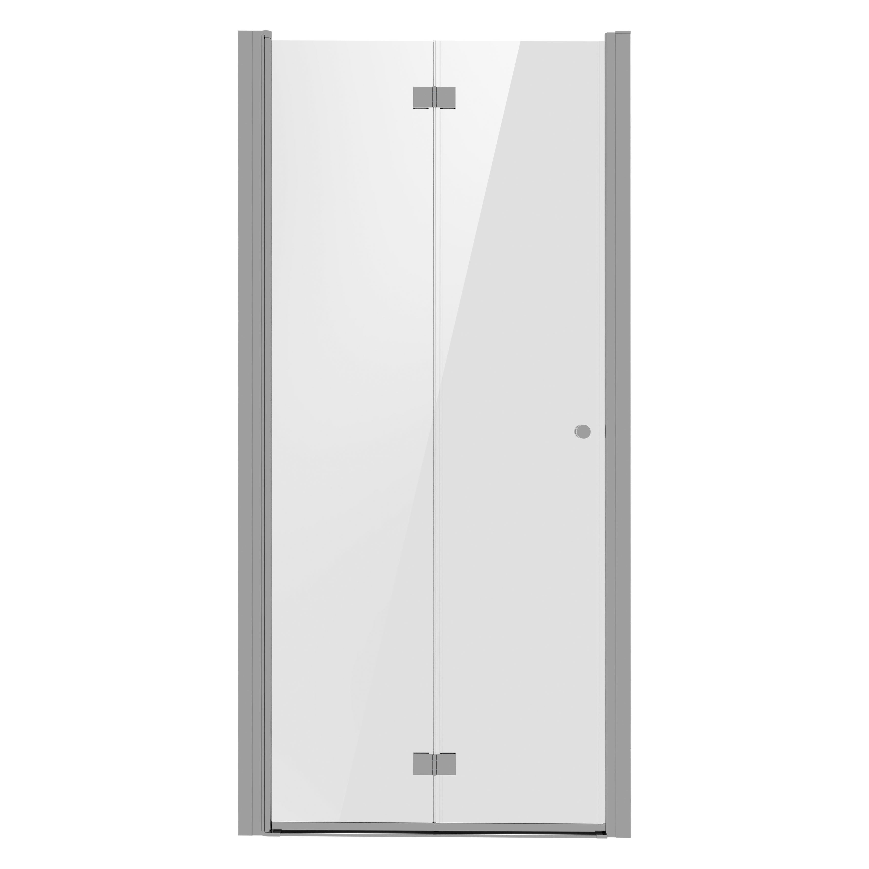 Baridi Bi-Fold Shower Door 800 x 1850mm, 6mm Tempered Glass, Reversible Installation, Chrome - DH305