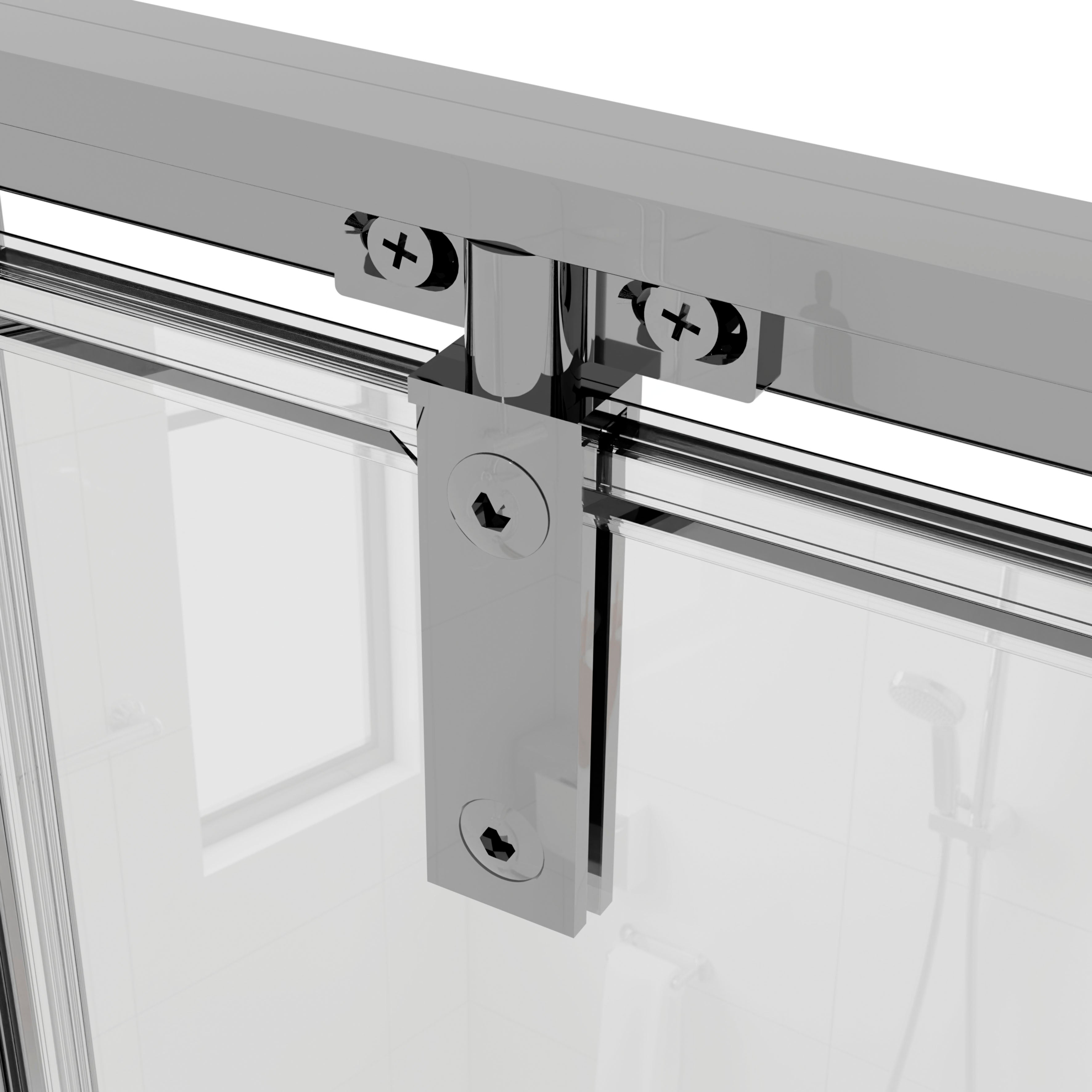 Baridi Hinged Shower Door 800 x 1850mm, 6mm Tempered Glass, Reversible Installation, Chrome - DH306