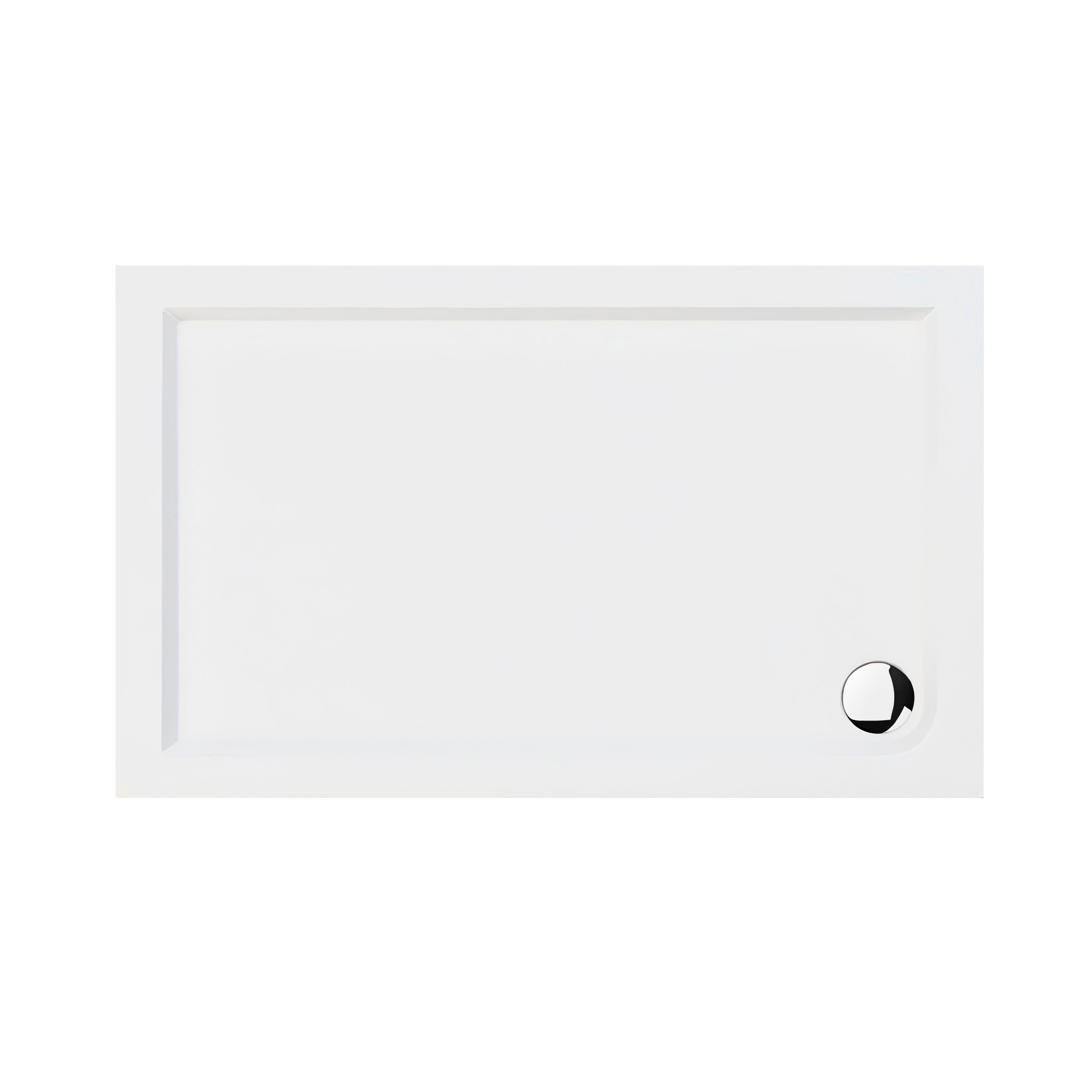 Baridi Rectangular Shower Tray 1200 x 800 x 40mm for Shower Enclosures, Acrylic, White - DH311