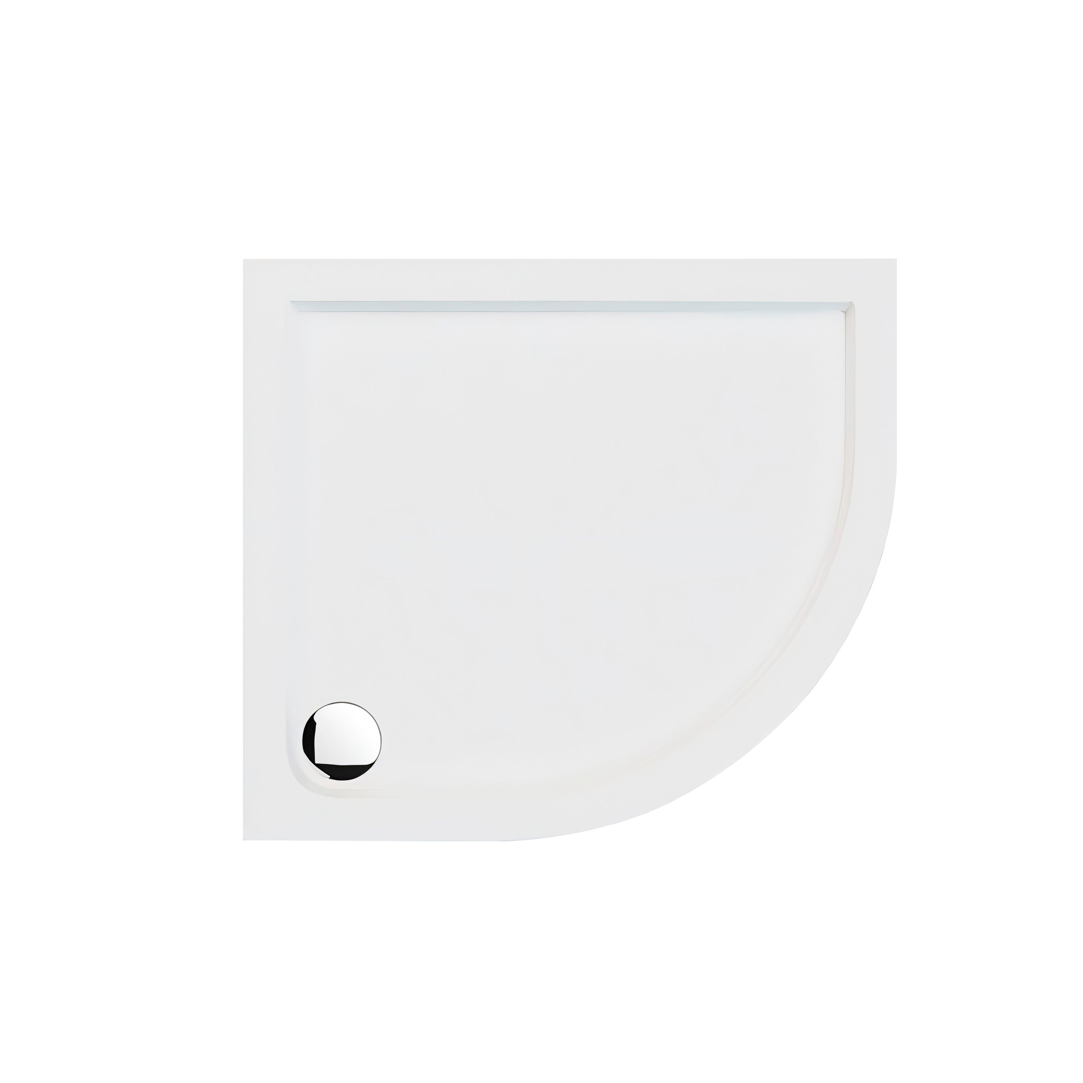 Baridi Quadrant Shower Tray 800 x 800 x 40mm for Shower Enclosures, Acrylic, White - DH312